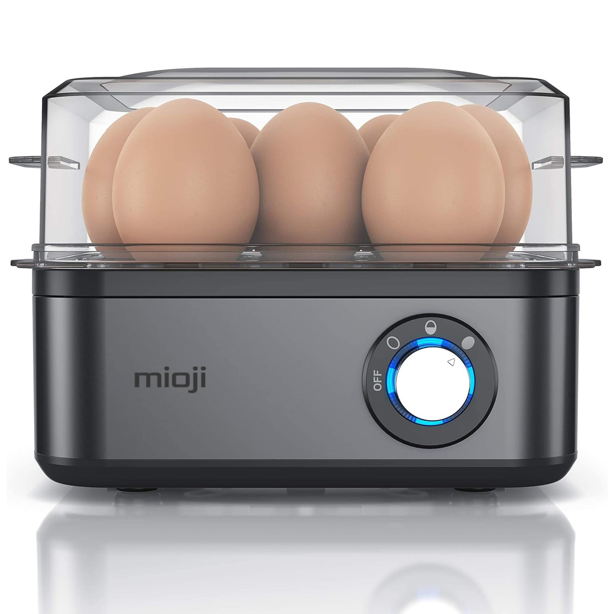 MIOJI Mio EG8  LED Işıklı Sesli Uyarı Yumurta Kırma ve Pişirici Grİ