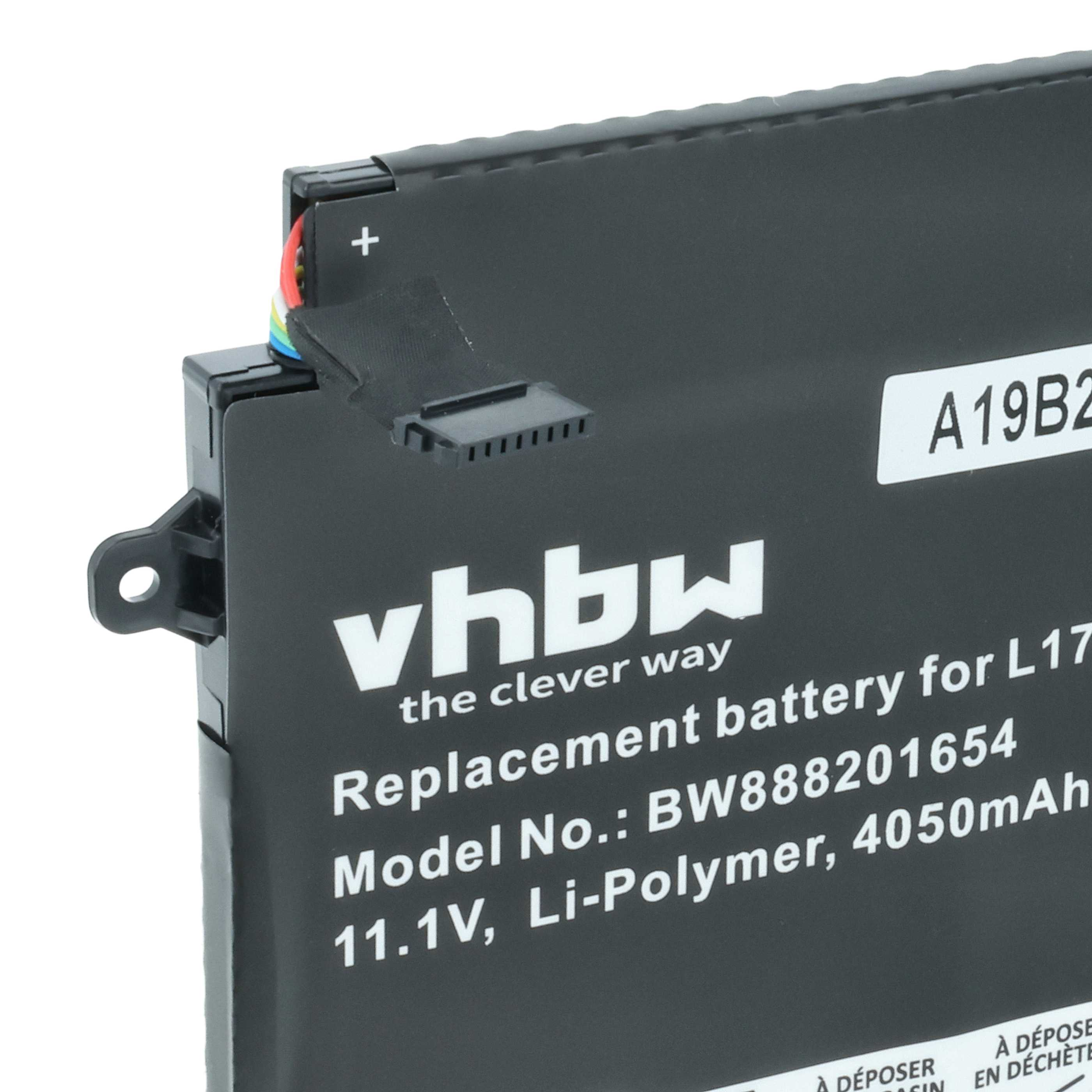 Schwarzer Akku mit weißer Schrift: vhbw, Modell BW888201654, 11.1V.