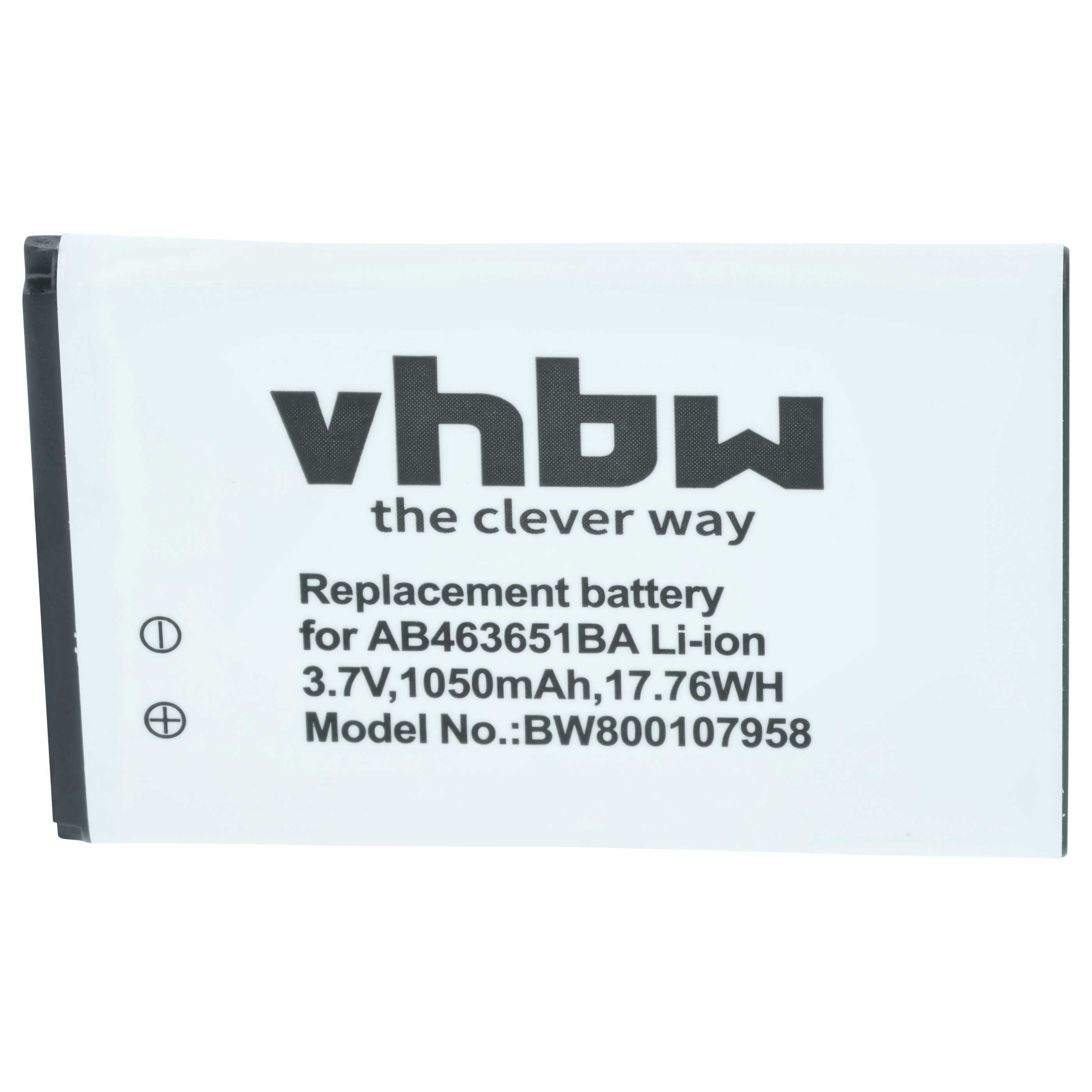 vhbw Ersatzakku für AB463651BA Li-ion, 3.7V, 1050mAh.