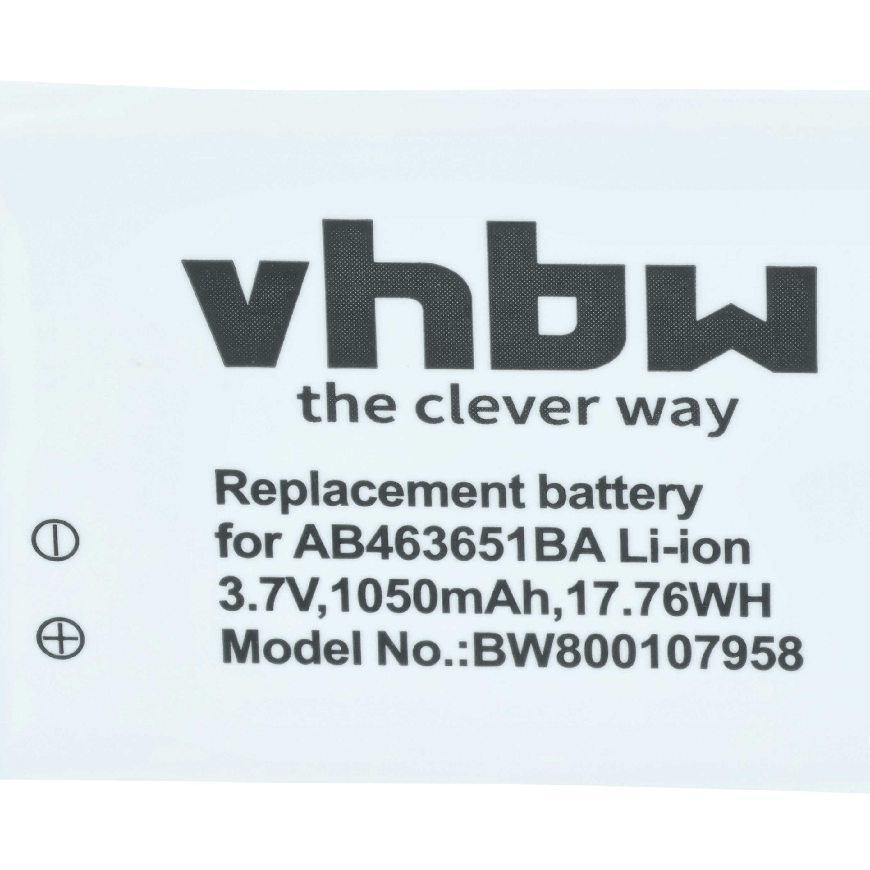 vhbw Ersatzakku für AB463651BA Li-ion 3,7V, 1050mAh.