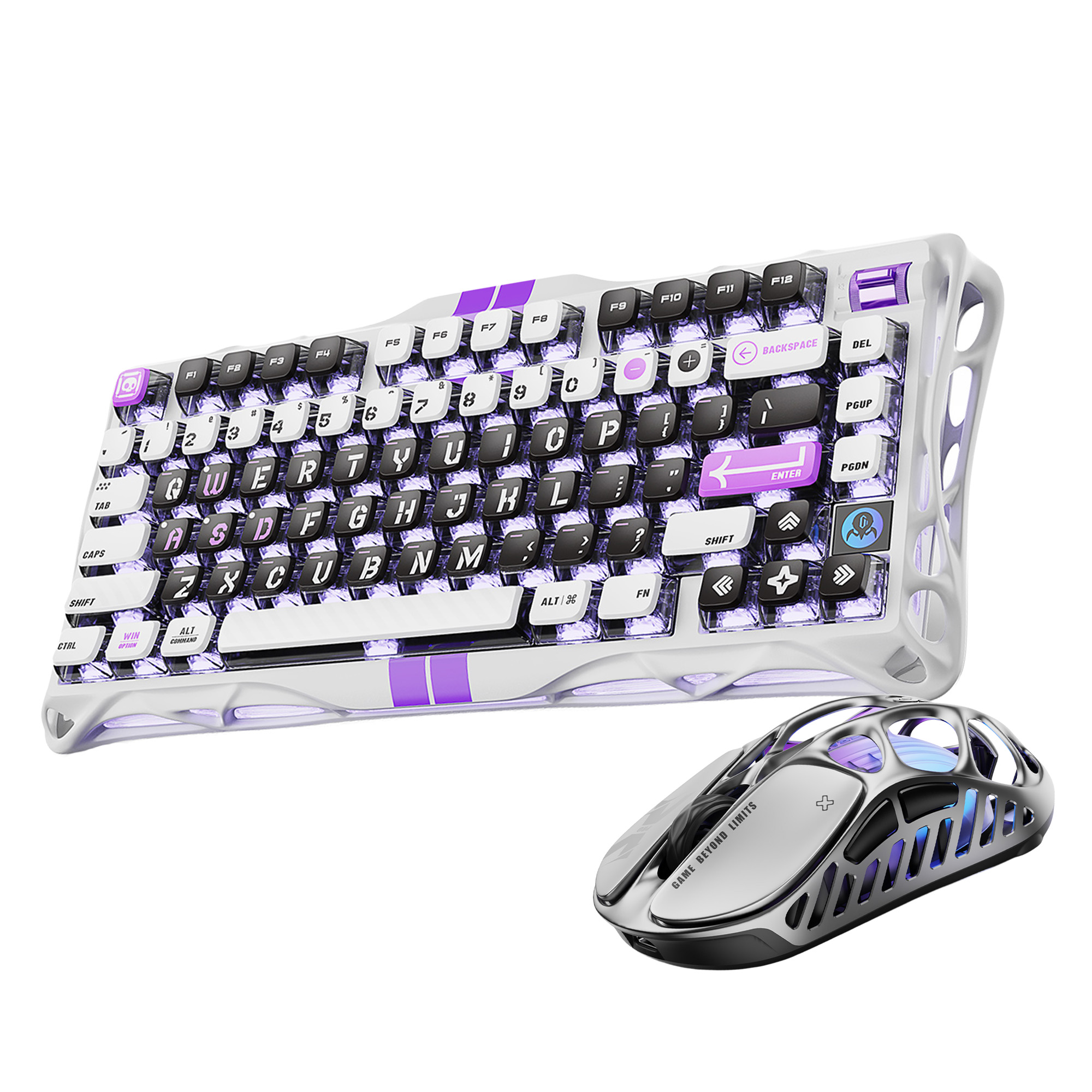 GRAVASTAR Mercury V75 Hall Effect, Rapid Trigger 8.000 Hz Kablolu Manyetik  + XPro 32.000 DPI Gaming Kablolu, Kablosuz, Bluetooth, Wİireless Klavye ve Mouse Seti Mecha Gray