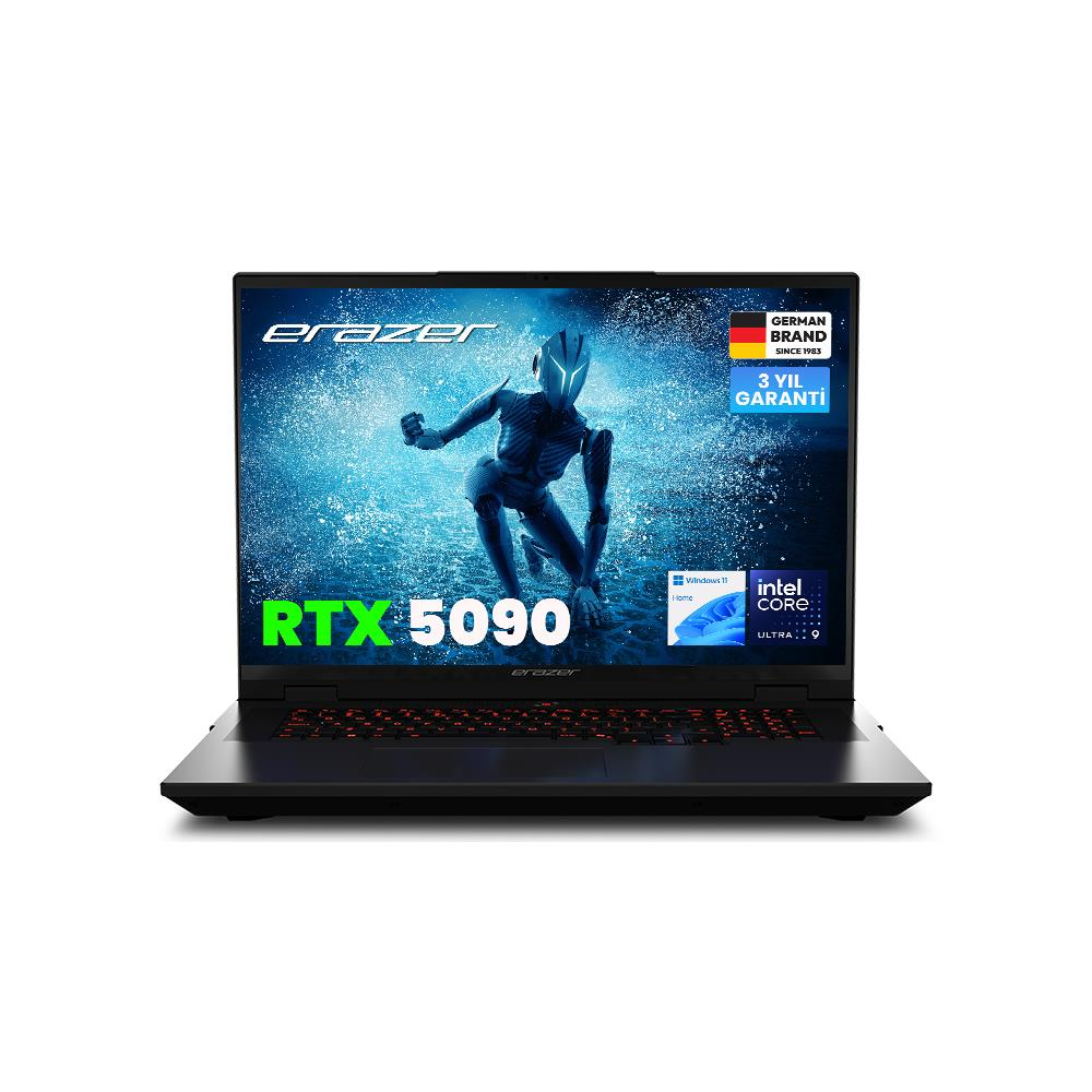 ERAZER Beast 18 X1 MD62729 QHD+ 240Hz Intel Core Ultra 9 275HX 64 GB RAM 4 TB SSD 18 inç Windows 11 Home Gaming Laptop Siyah