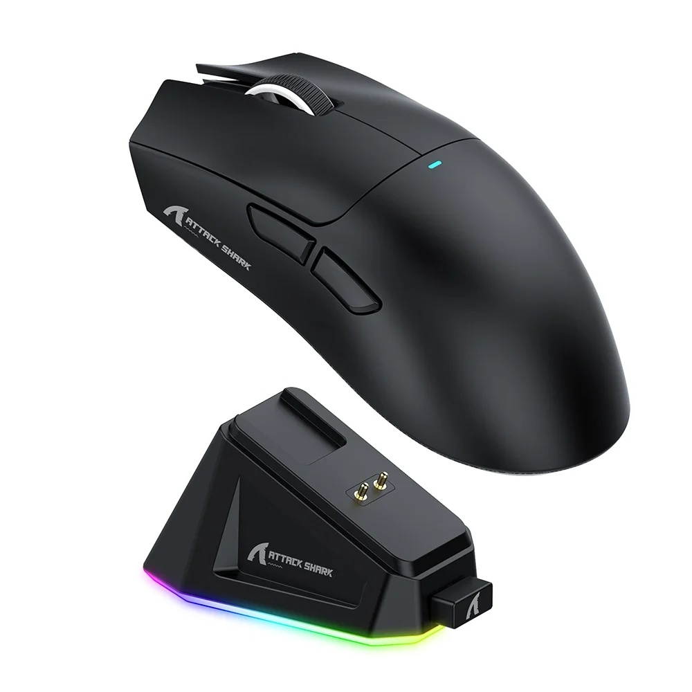ATTACK SHARK X11 Şarj İstasyonlu 1000 Hertz Wireless Gaming Mouse Siyah