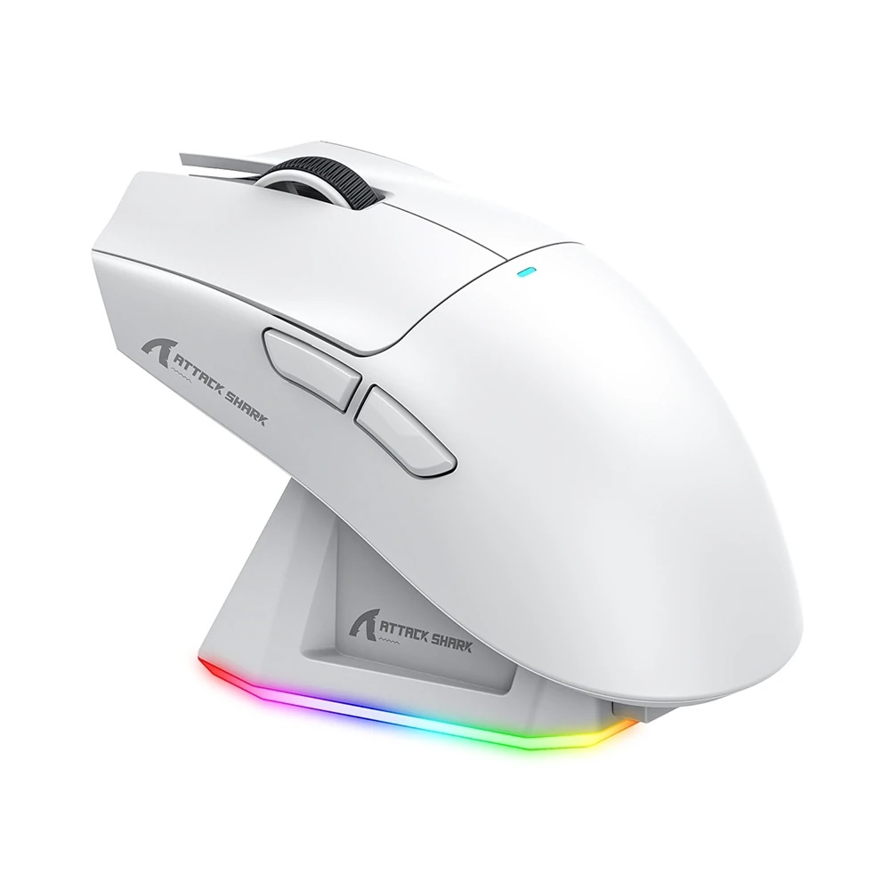 ATTACK SHARK X11 Şarj İstasyonlu 1000 Hertz Wireless Gaming Mouse Beyaz