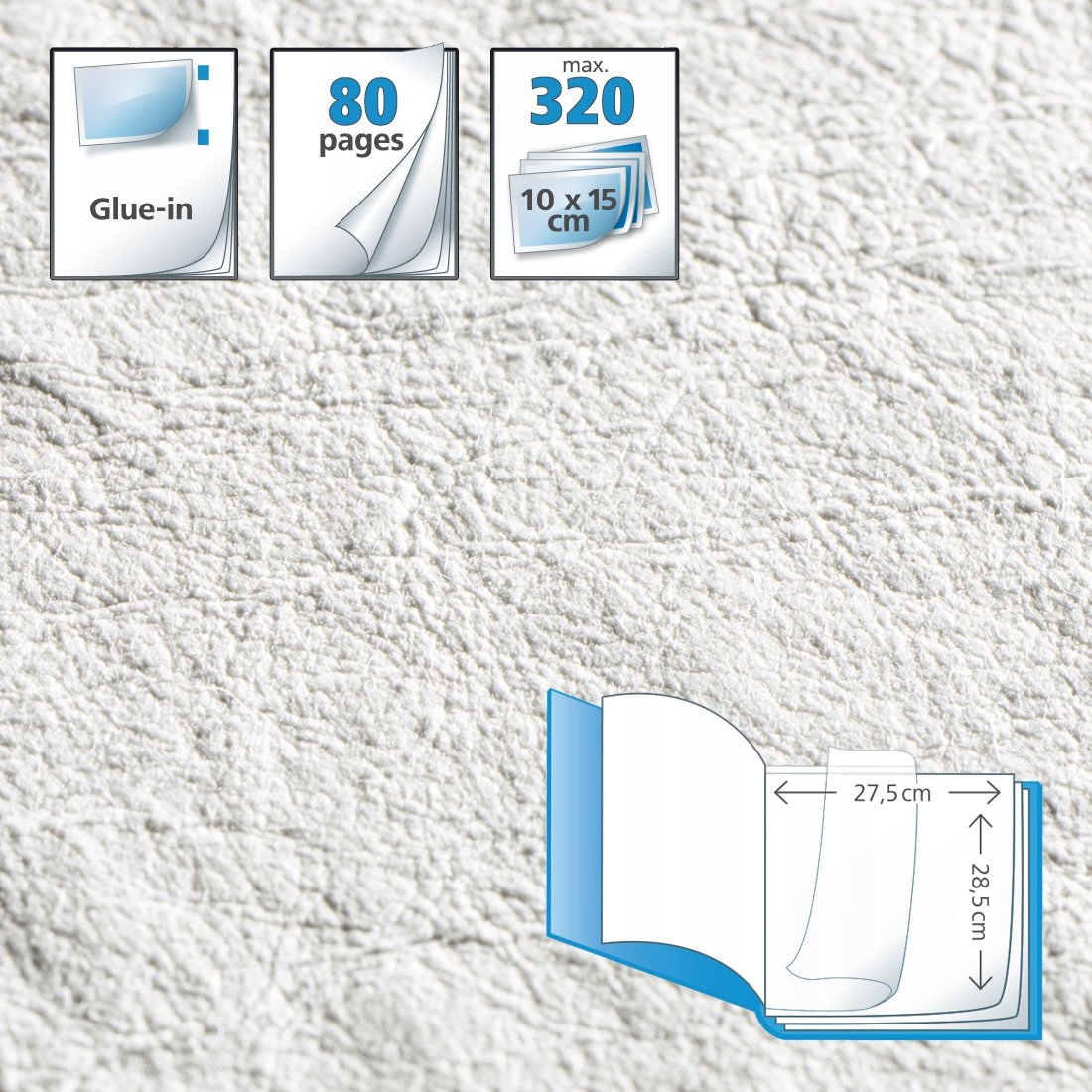 Album do wklejania, 80 stron, maks. 320 stron, 10x15 cm.