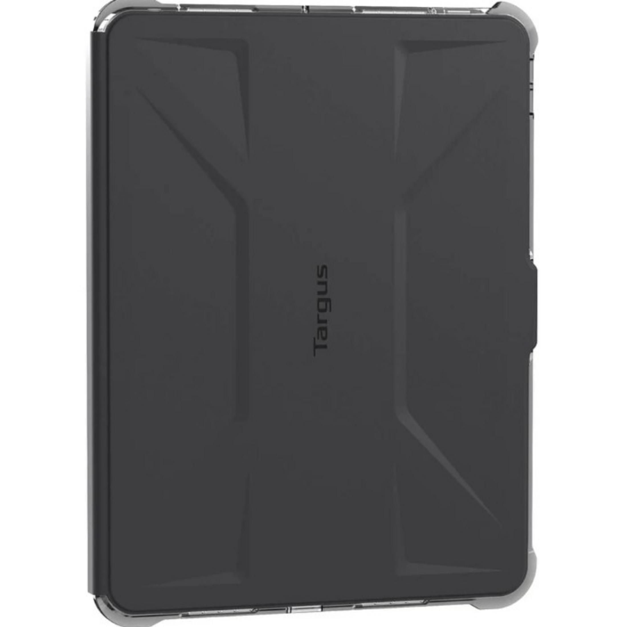 Dark grey Targus tablet case with a textured pattern.