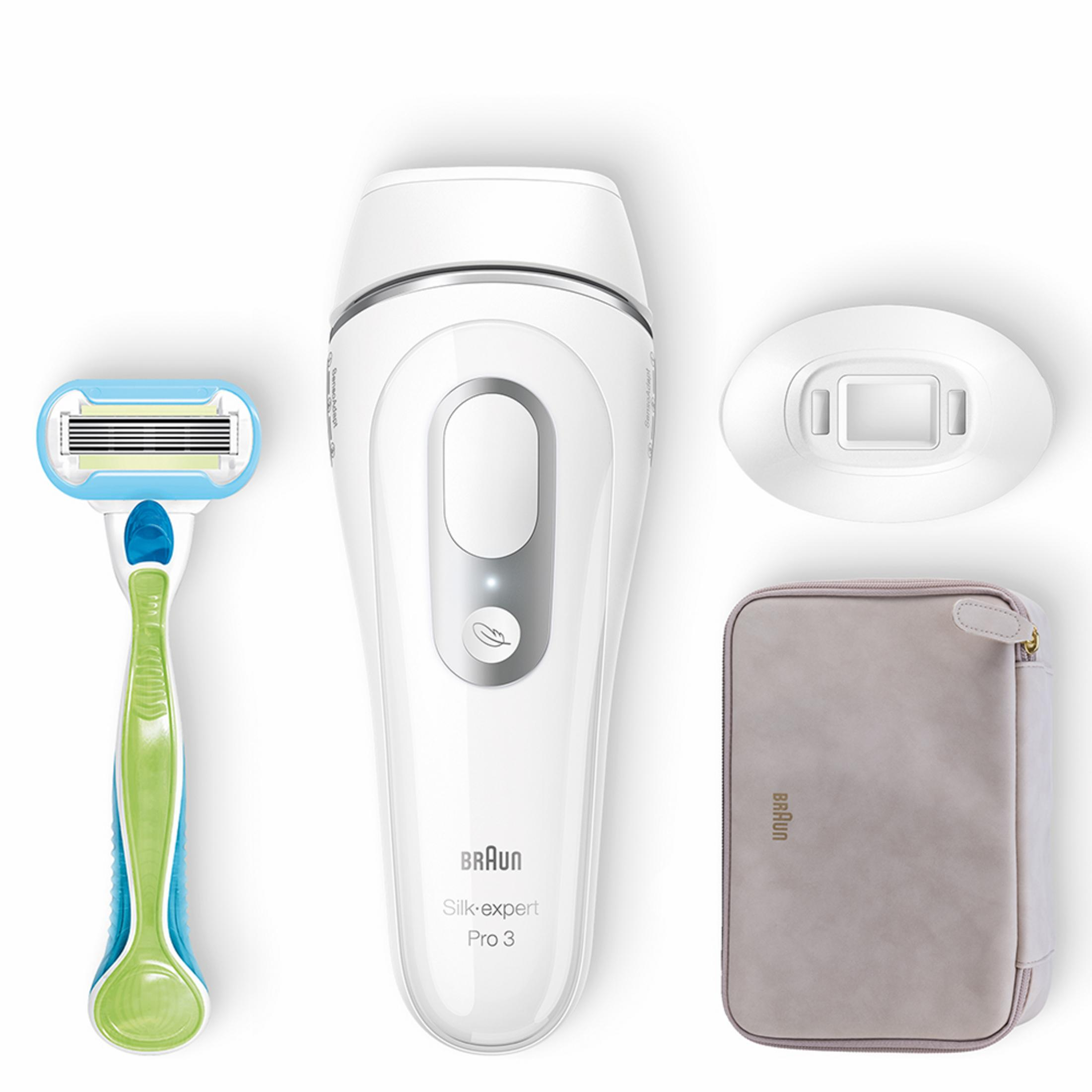 BRAUN PL3133 IPL SILK EXPERT PRO 3 SEYAHAT CANTASI IPL Lazer Epilasyon Aleti Beyaz-Gümüş