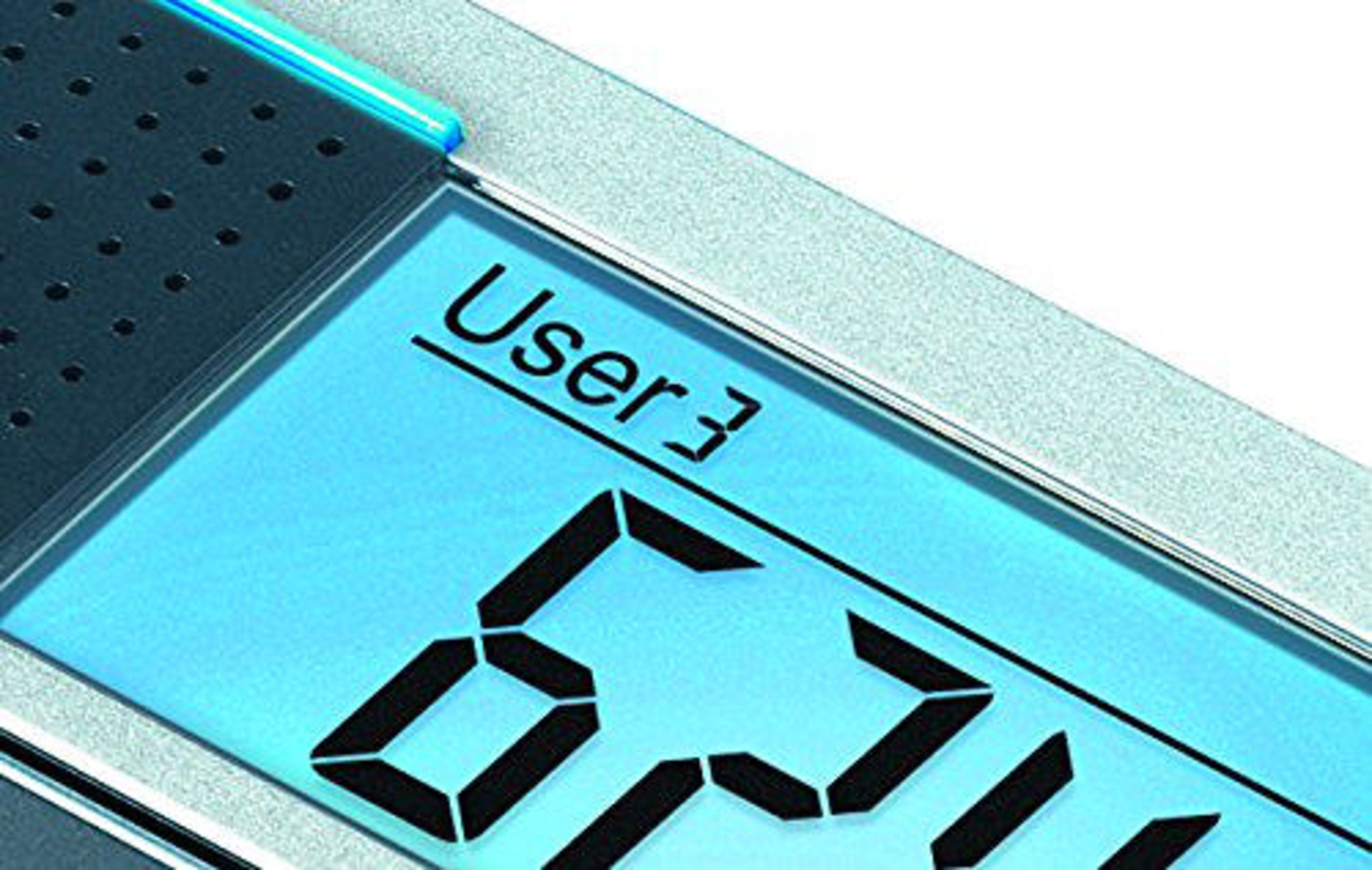Digitale Anzeige zeigt 'User 3' und die Zahl 6,74.