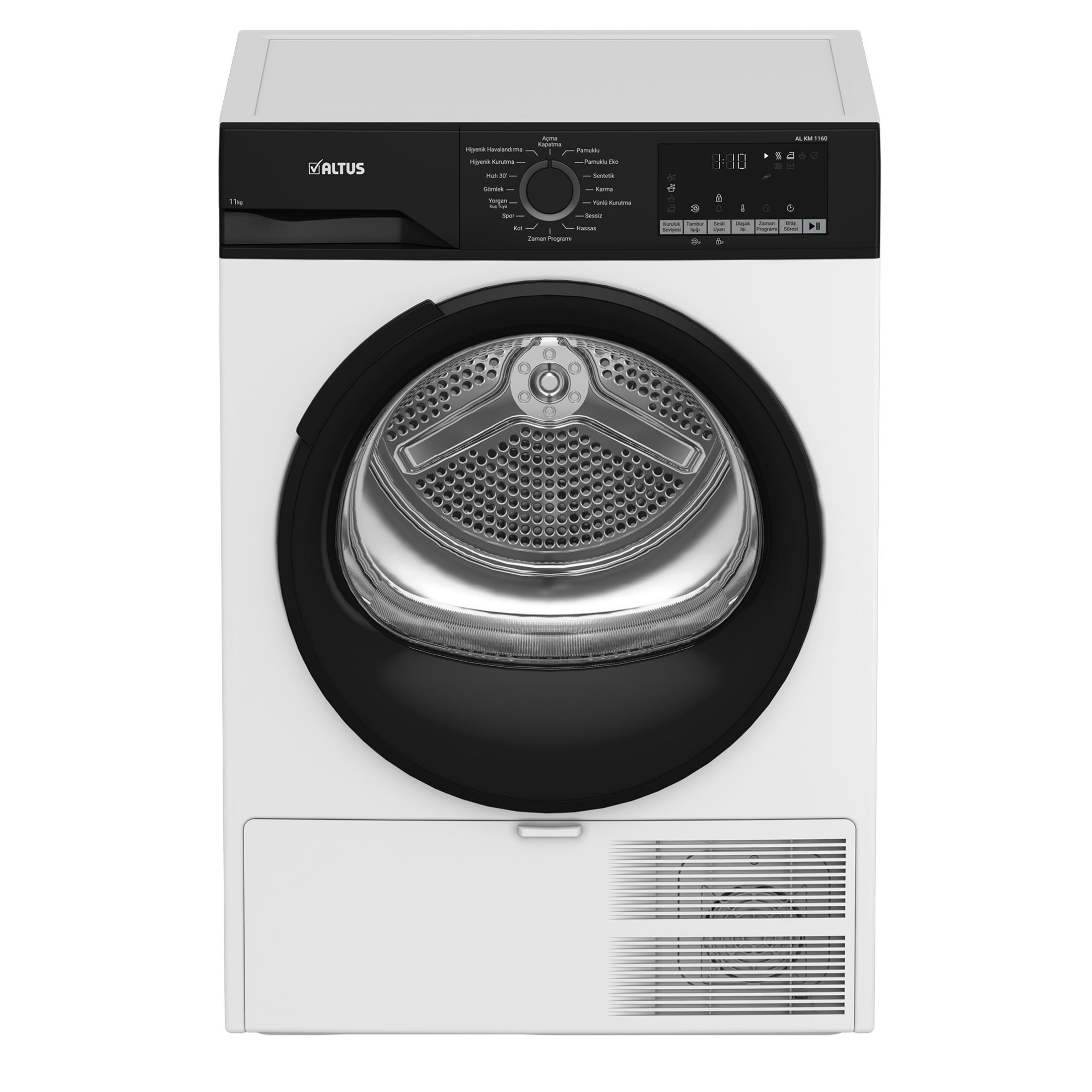 ALTUS AL KM 1160 A Enerji Sınıfı 11 kg Kurutma Makinesi Beyaz