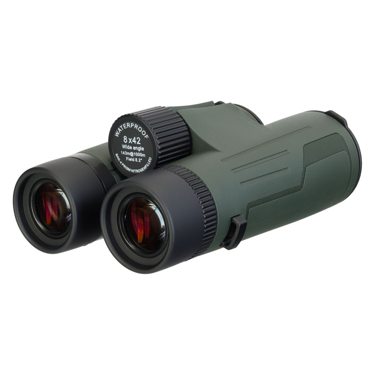Binocolo verde impermeabile 8x42 con prisma BAK-4, campo visivo 143m@1000m.
