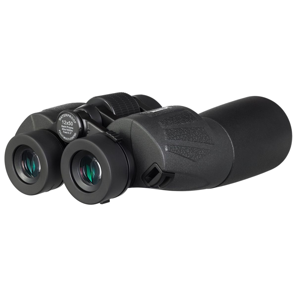Binocolo nero 12x50 con prismi Bak4, ottica fully multi-coated.