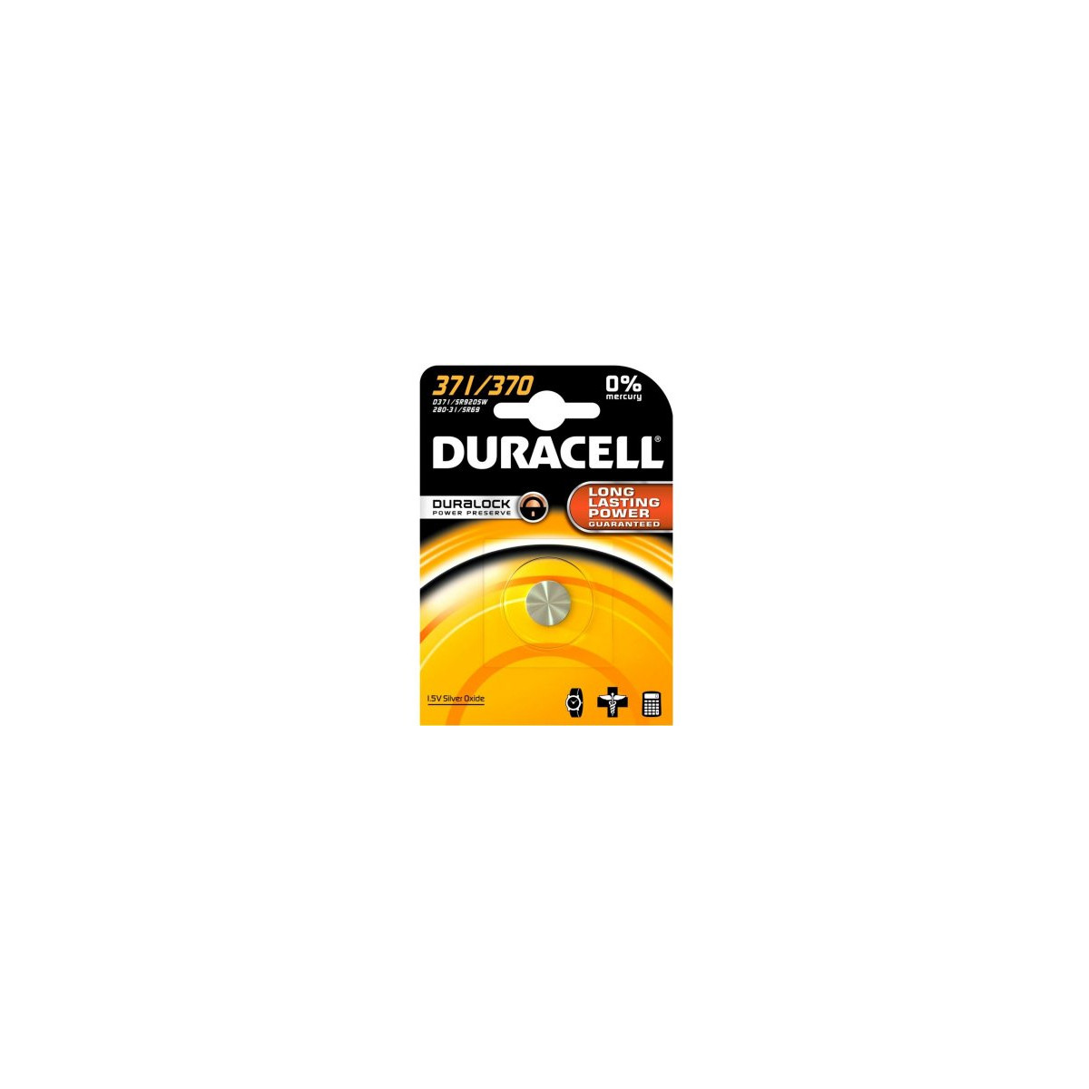 Duracell 371/370 Knopfzelle, 0% Quecksilber, mit Langzeitgarantie.