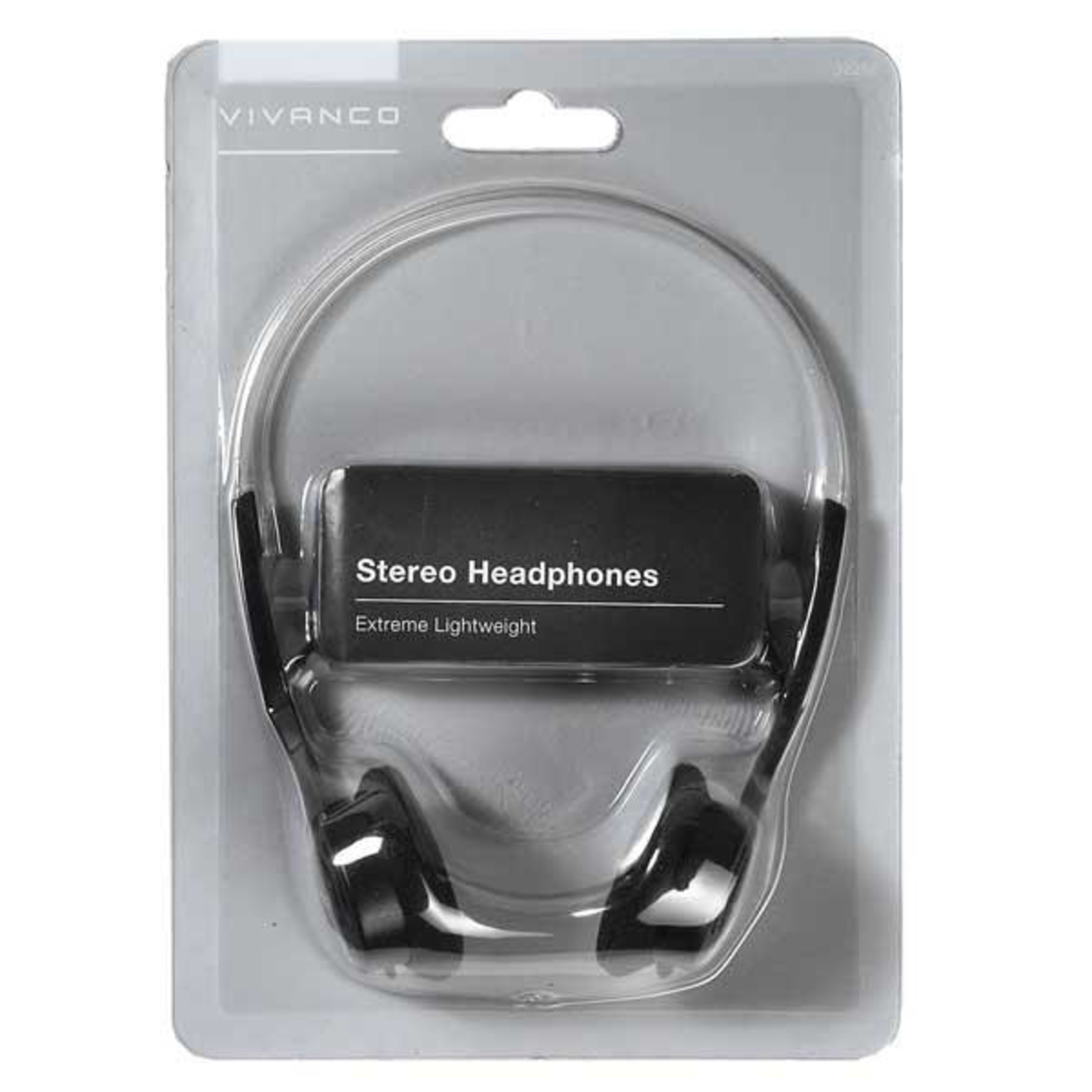 Vivanco Stereo-Kopfhörer in Blisterverpackung, schwarz, leicht.