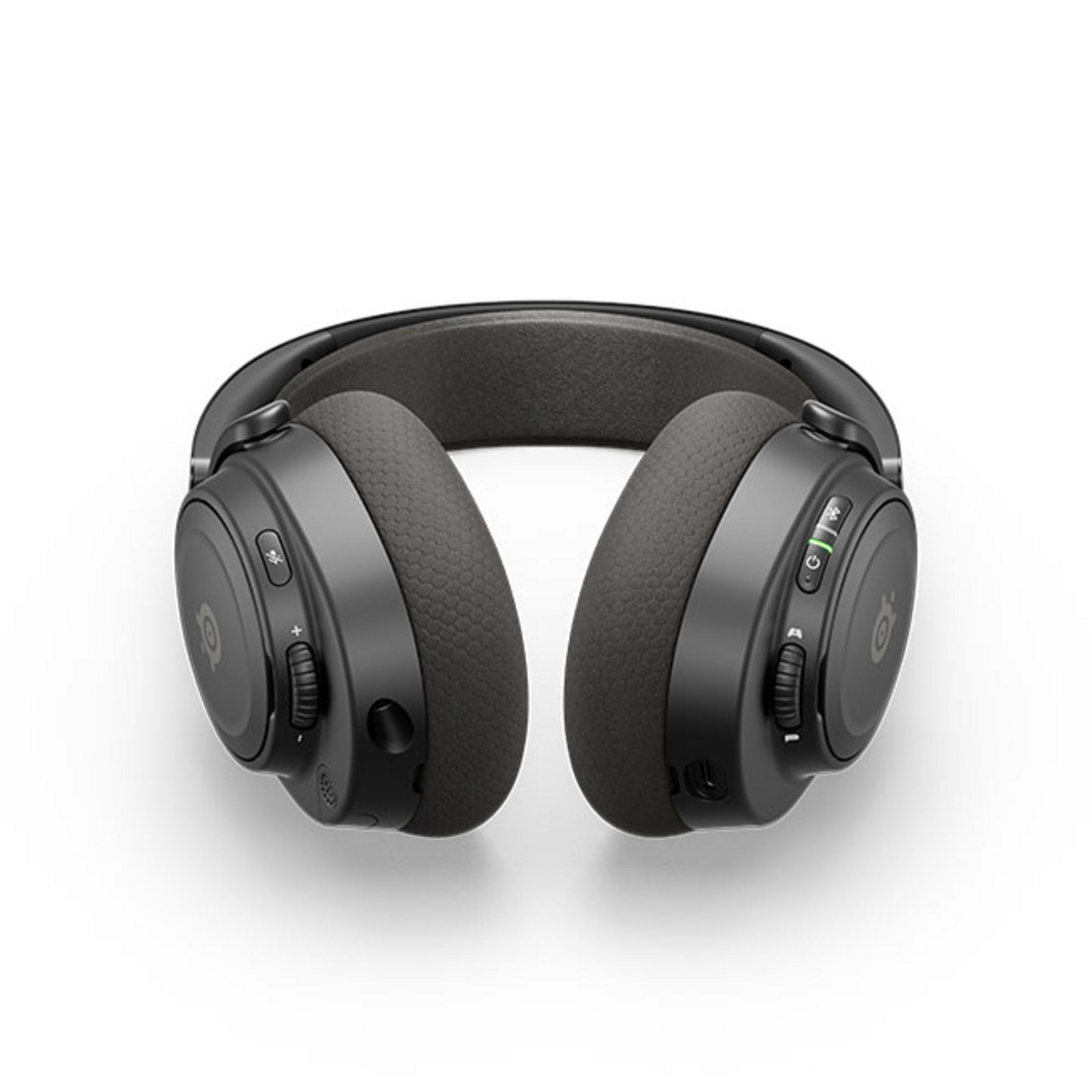 Cuffie nere over-ear con padiglioni imbottiti e pulsanti di controllo laterali.