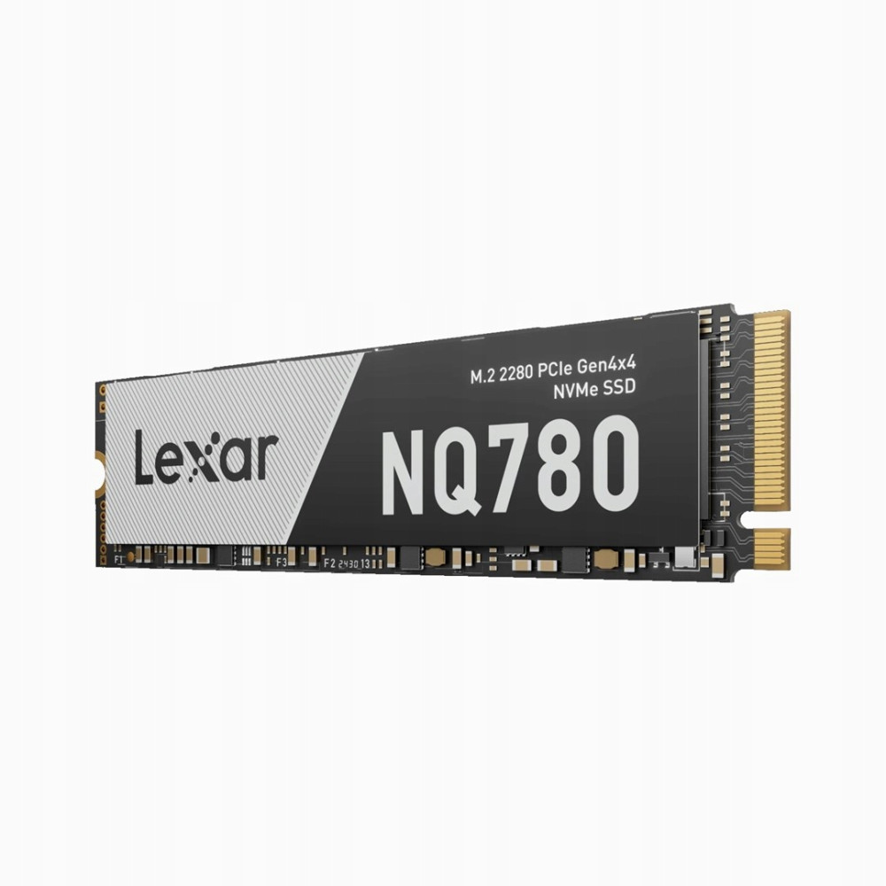 Dysk SSD Lexar NQ780 M.2 2280 NVMe z interfejsem PCIe Gen4x4 na białym tle.