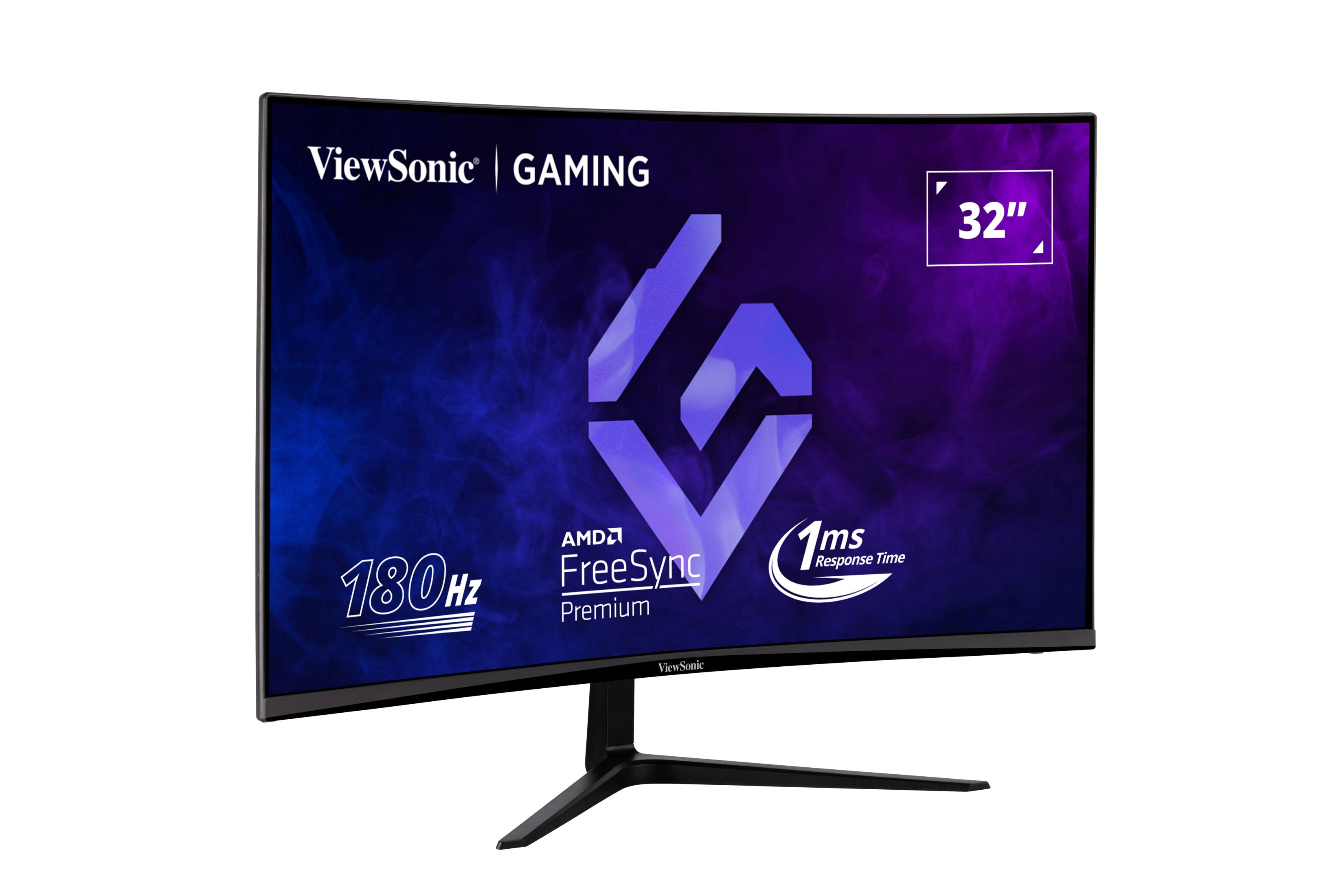 Zakrzywiony monitor gamingowy 32 cale, 180 Hz, czas reakcji 1 ms.