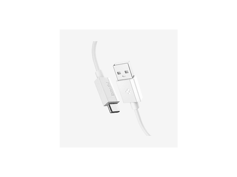 SPIGEN Essential ACA08715 1M USB-A to USB-C 60W Şarj Kablosu Beyaz
