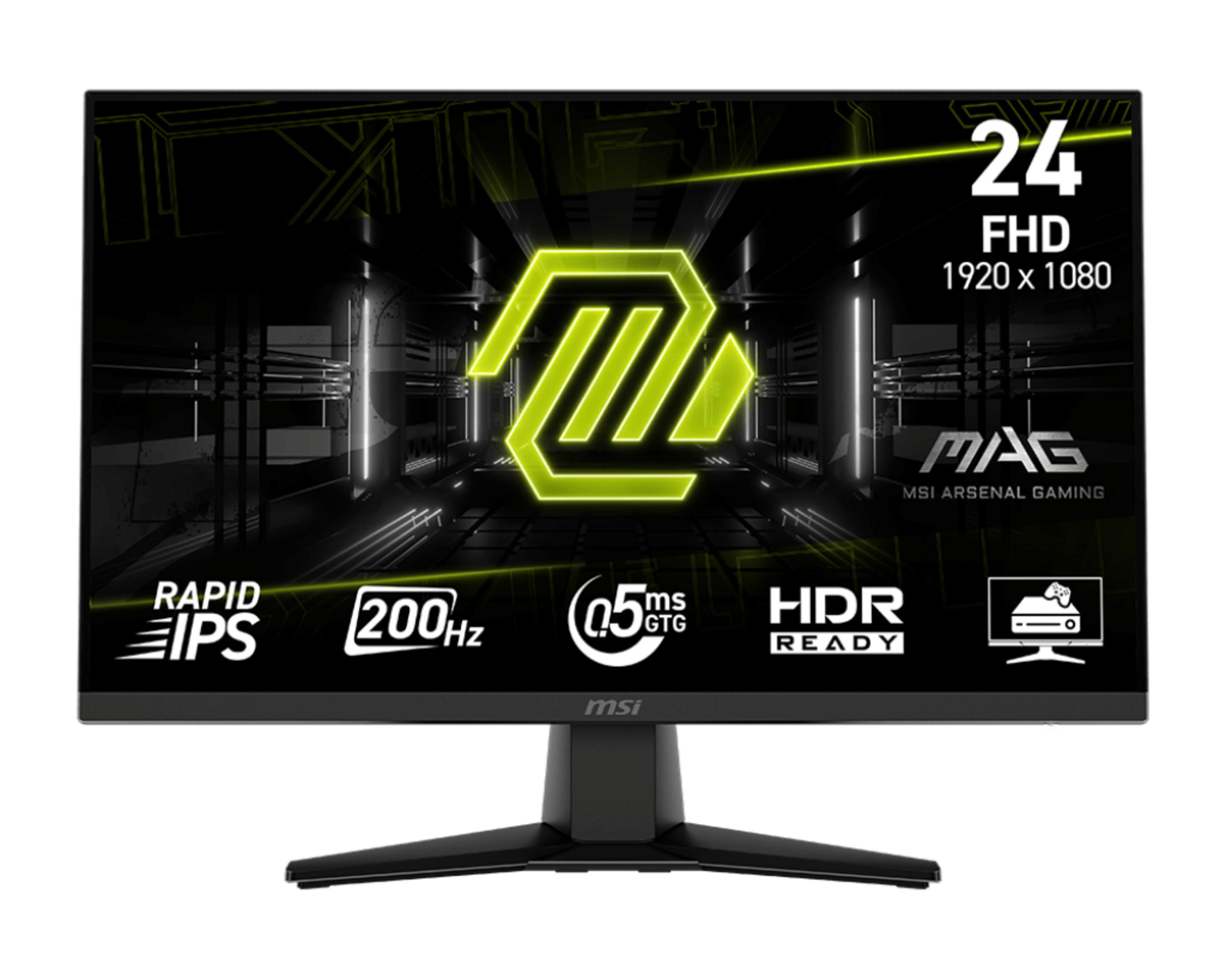 MSI MAG 242F 24 inç Full-HD 0,5 ms 200 Hz Monitör Siyah