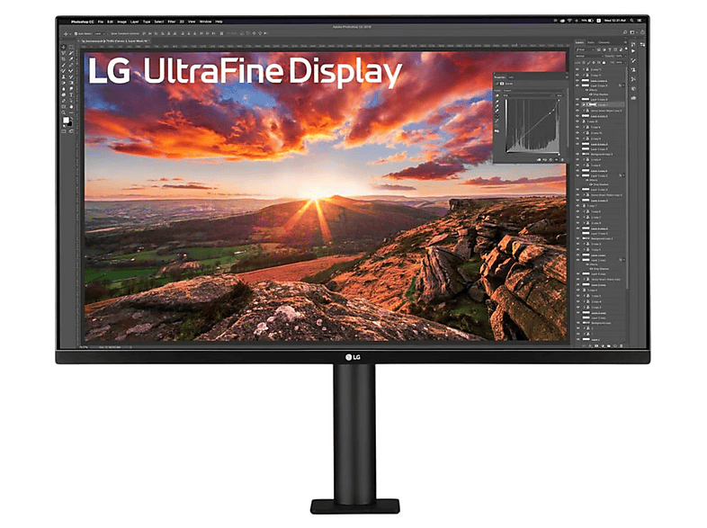 LG UltraFine Display 32UN880K-B IPS Pivot HDR10 Ergonomik 32 inç 4K UHD 5 ms 60 Hz Monitör Siyah