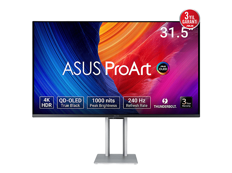 ASUS ProArt PA32UCDM OLED 31,5 inç 4K UHD 0,1 ms 240 Hz IPS Monitör Siyah