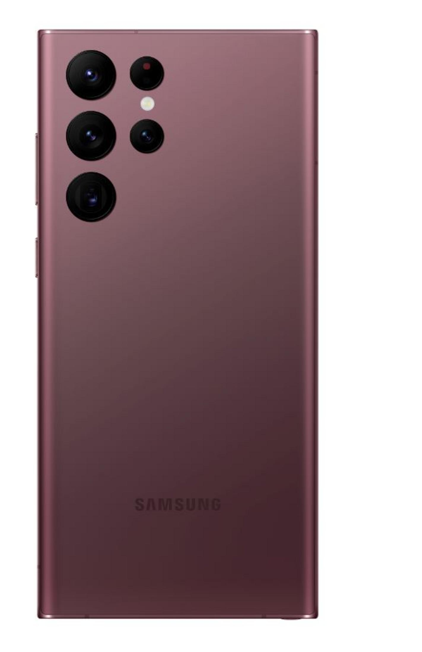 Dört kamera lensli ve flaşlı bronz rengi akıllı telefonun arkası.