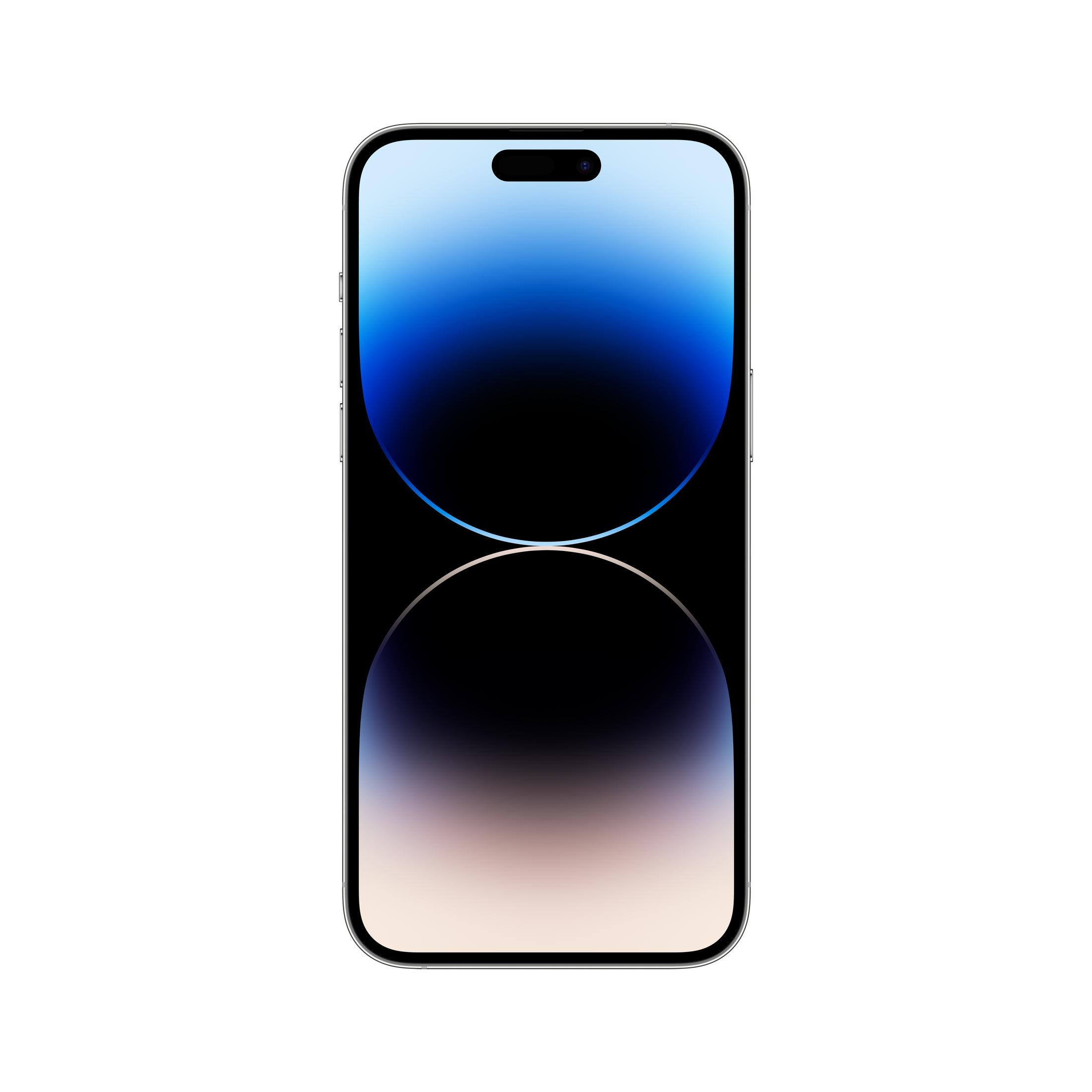 Czarny smartfon z tapetą w kolorach niebieskim i beżowym.