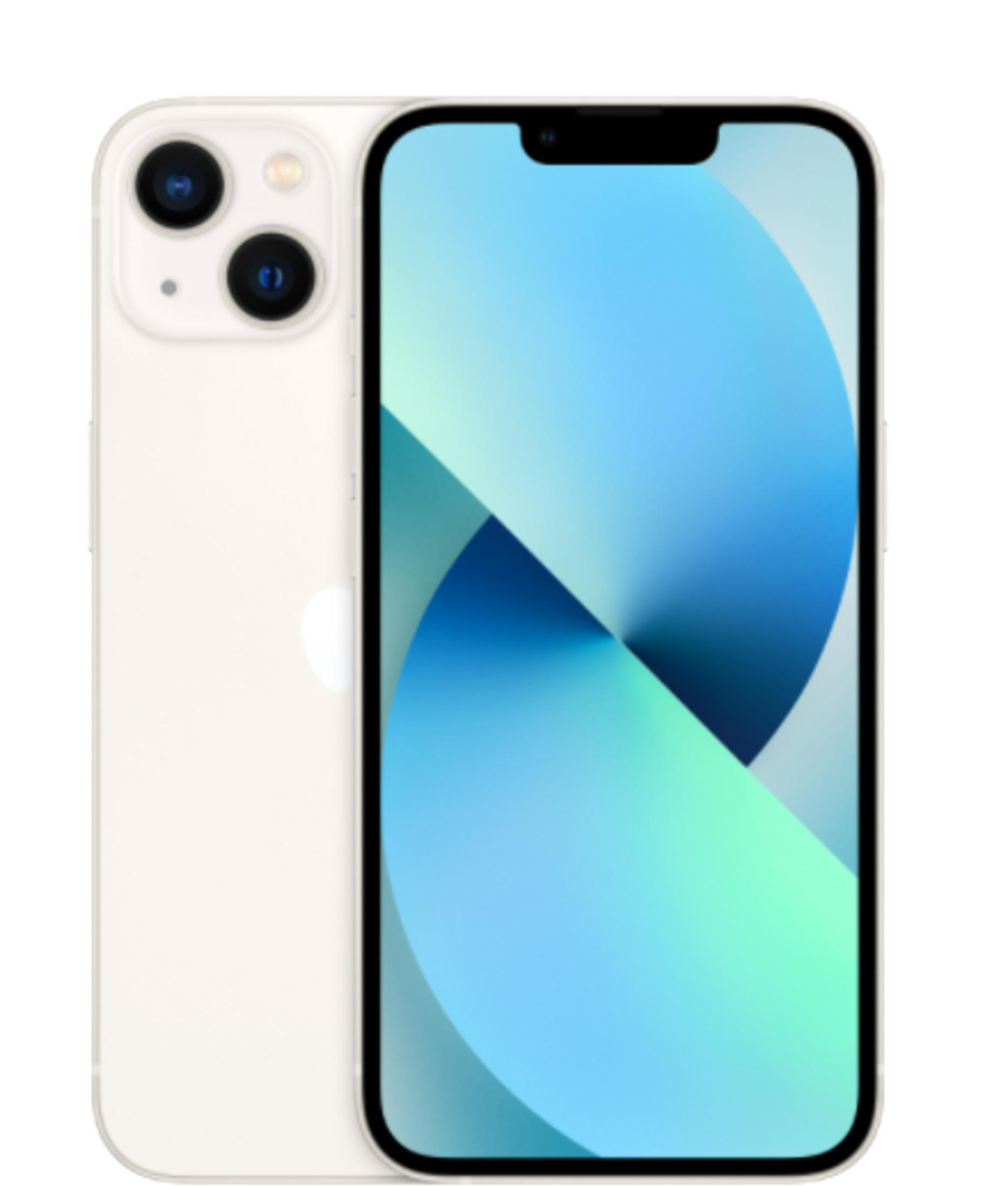 Biały iPhone z dwoma aparatami z tyłu.