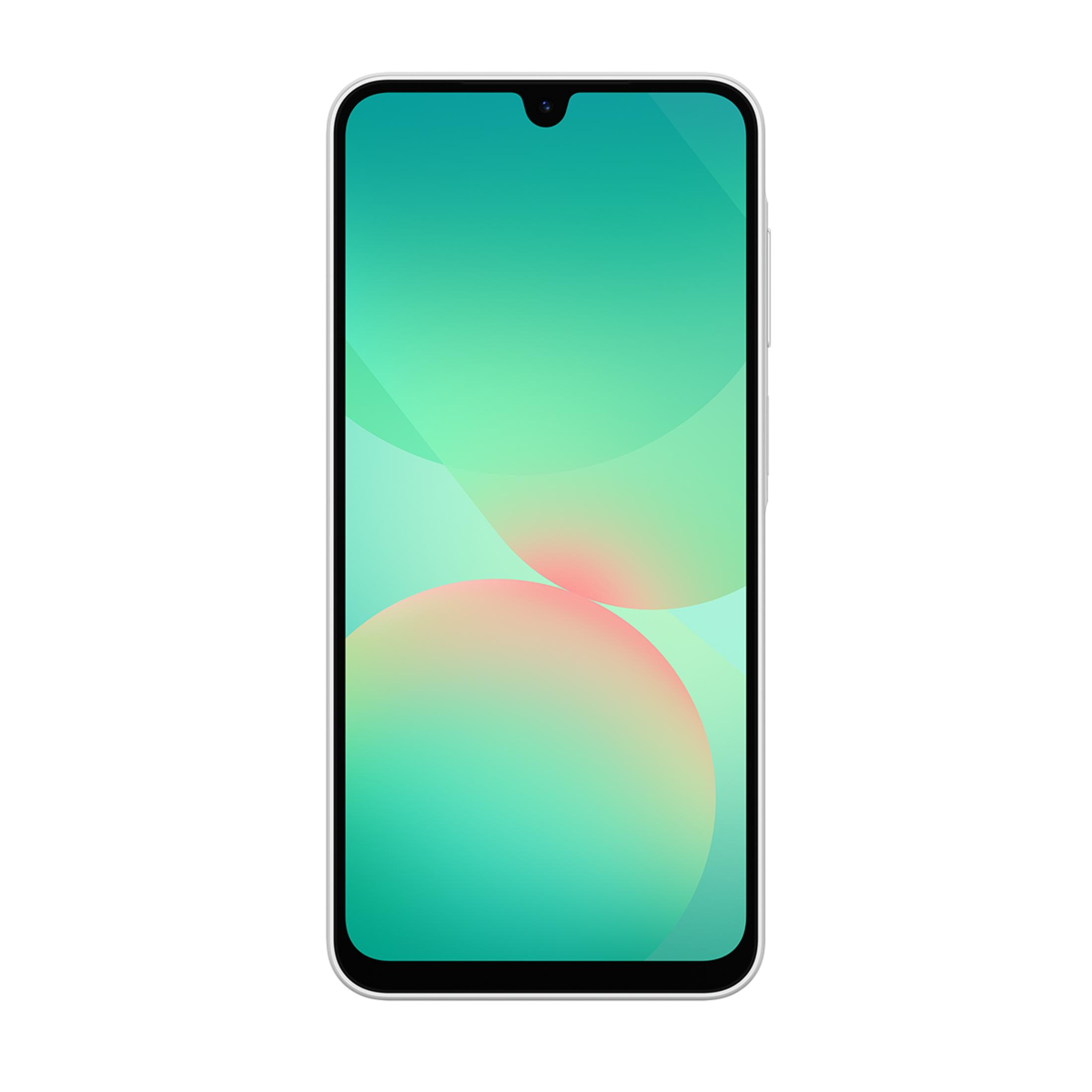 Turkuaz ve pembe gradyan duvar kağıtlı bir akıllı telefon.