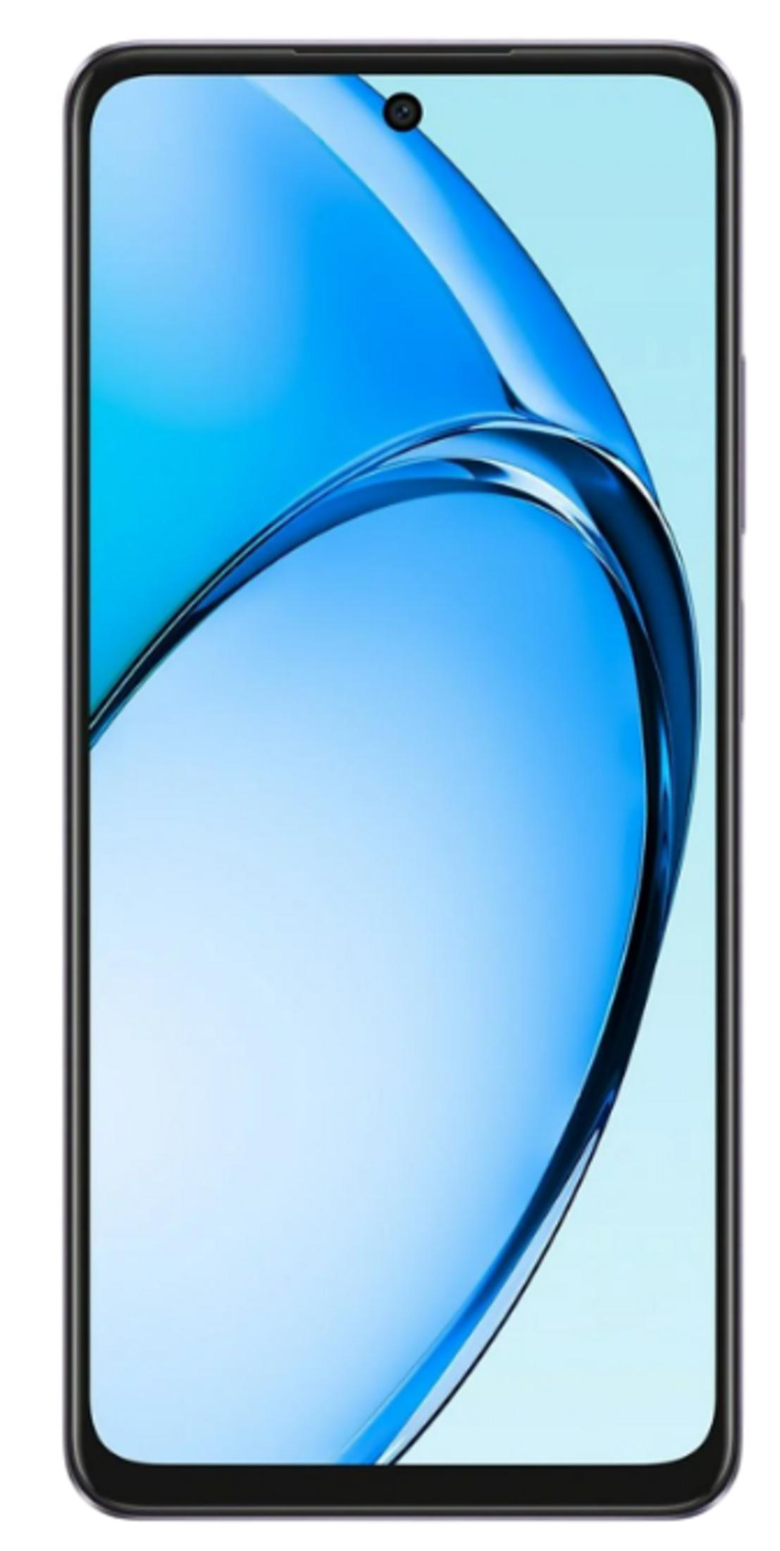 Mavi dalga desenli duvar kağıdı gösteren modern bir akıllı telefon.