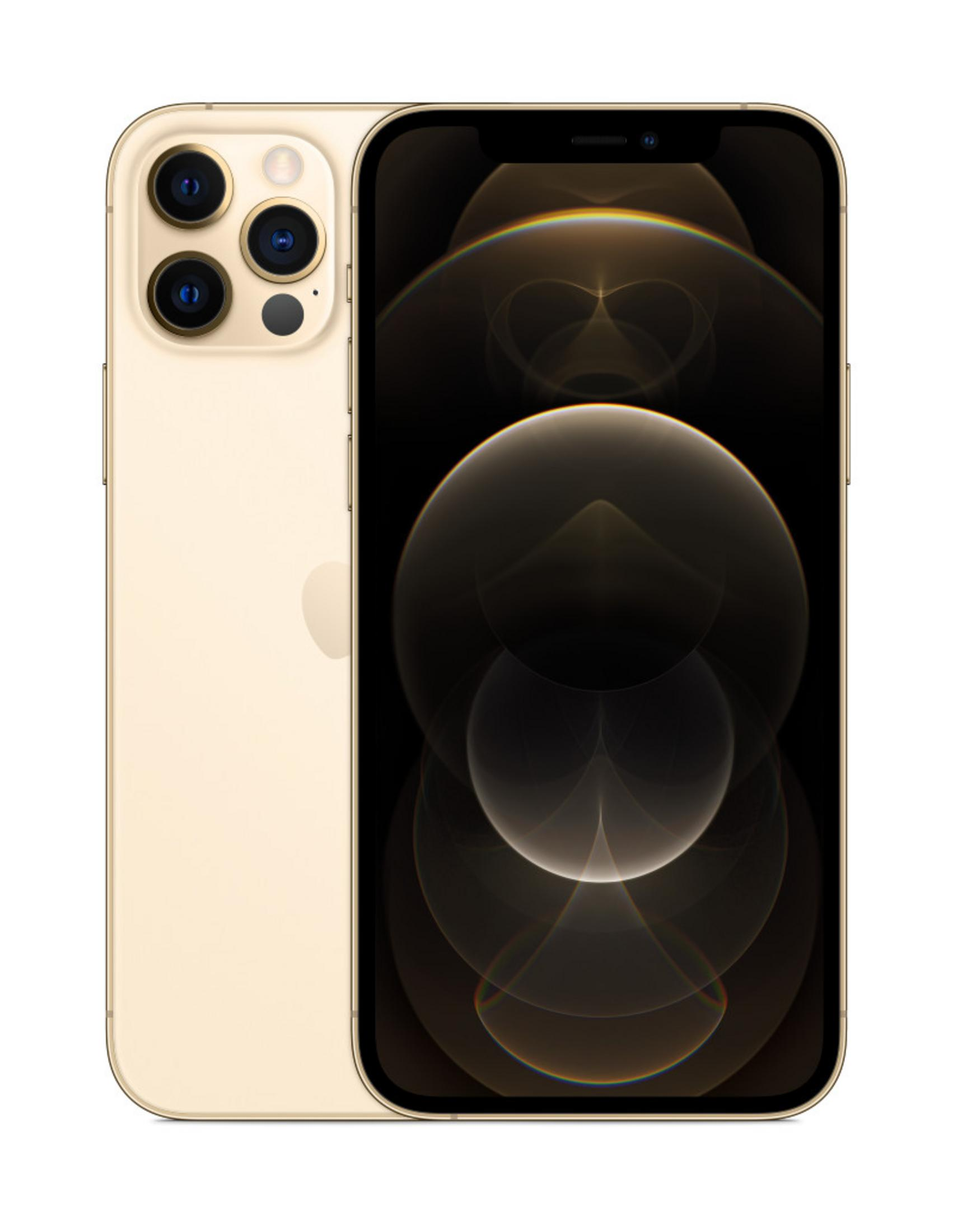 Üçlü kameraya sahip altın rengi iPhone, koyu duvar kağıdı.