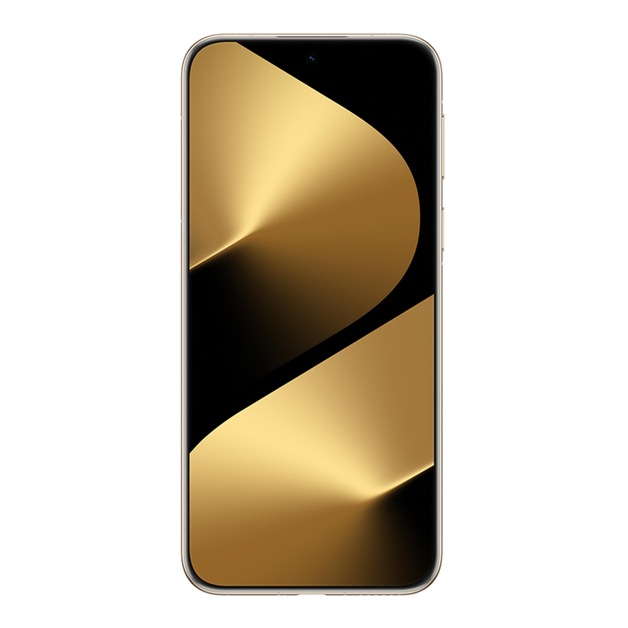 Ein goldener und schwarzer abstrakter Hintergrund auf einem Smartphone-Bildschirm.