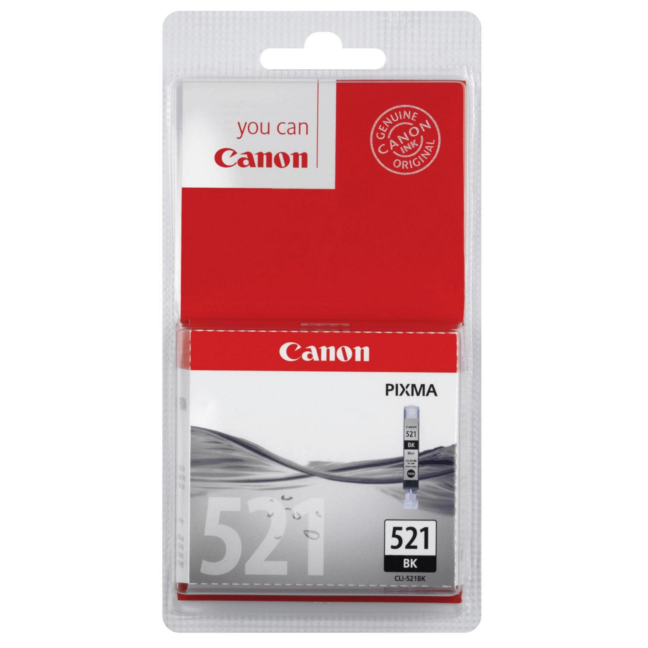 Canon Pixma inkt 521 BK in blisterverpakking.