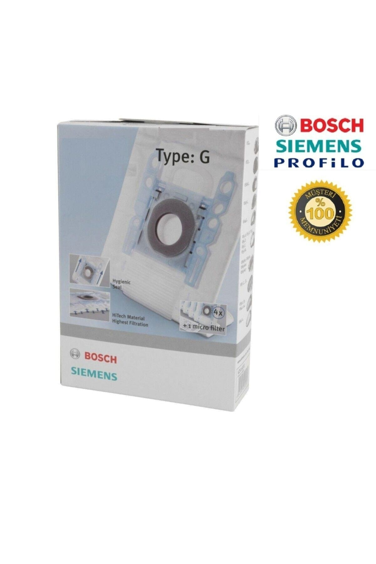 POPULER Bosch BGL 3A330C GL 30 Uyumlu  Süpürge Toz Torbası (4 Adet)+filtre Uyumlu