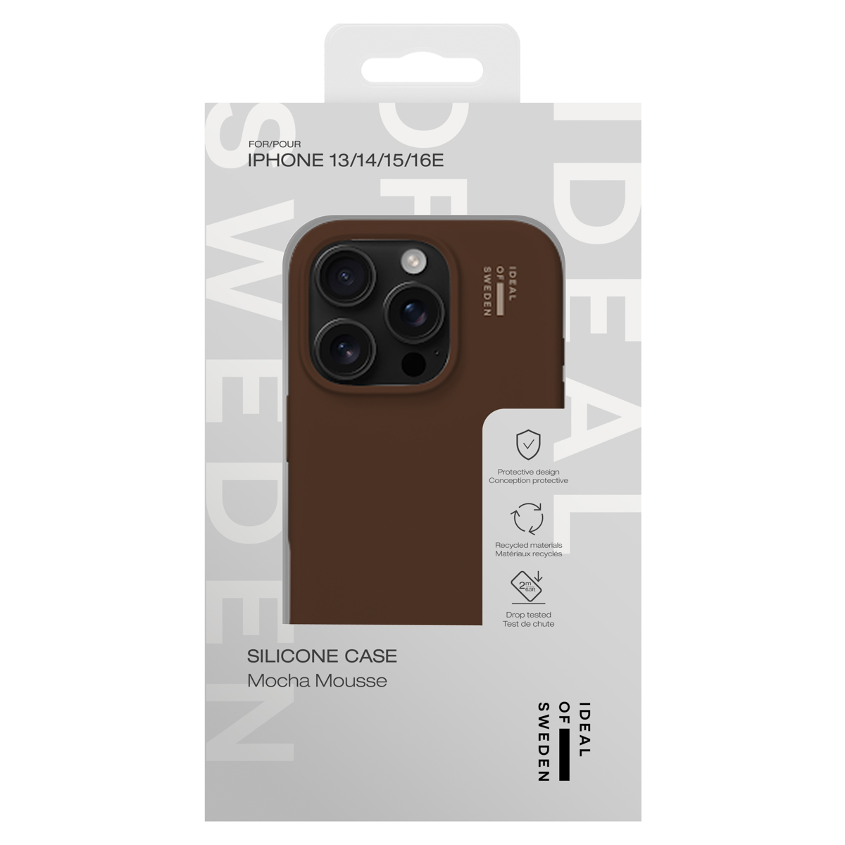 Braune Handyhülle für iPhone 13-16E, "Mocha Mousse"-Farbe, IDEAL OF SWEDEN.