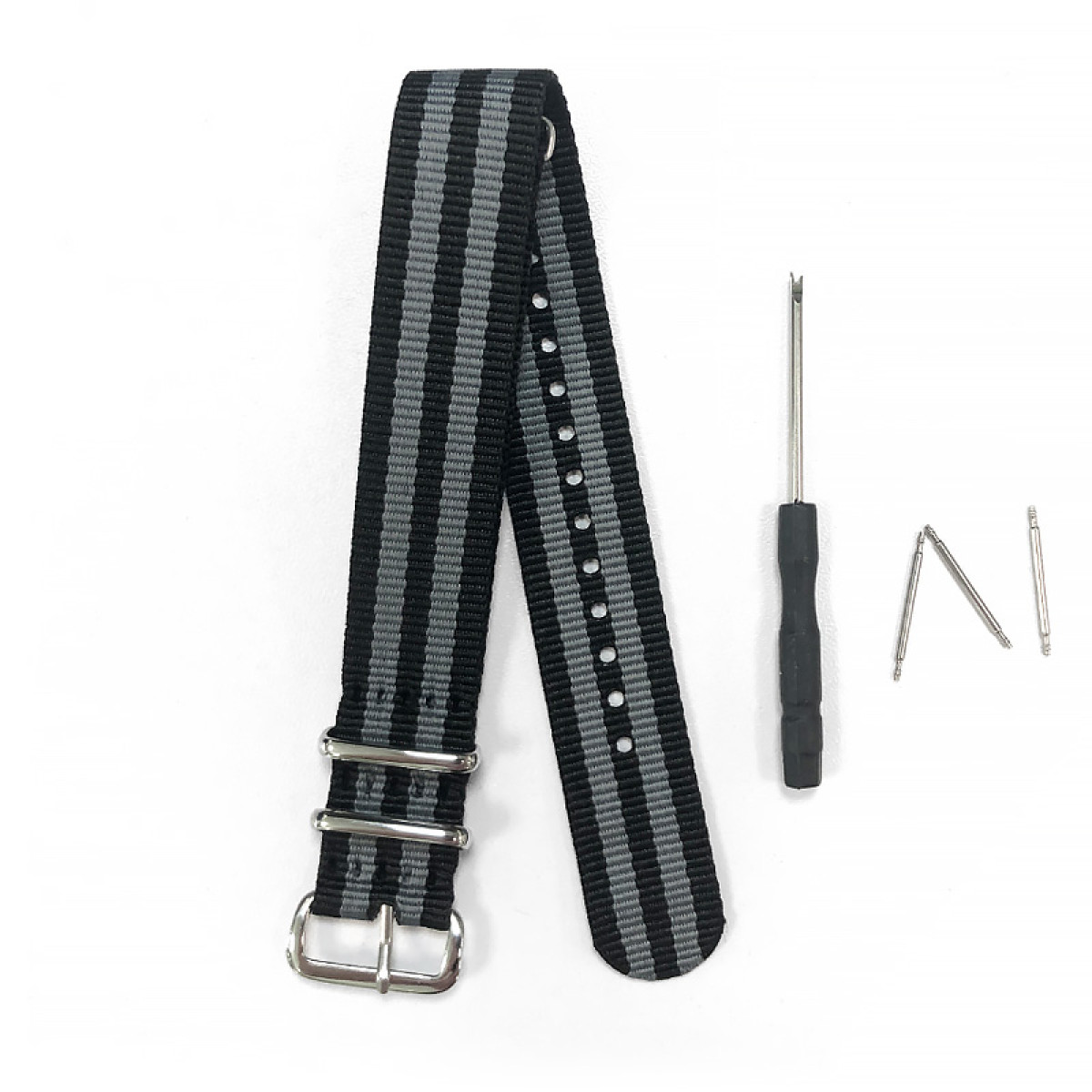 Paskowany pasek do zegarka z narzędziami i teleskopami.