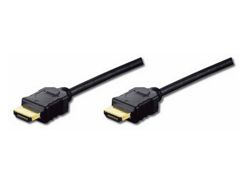 DIGITUS Altın Uçlu 5m FHD AK-330114-050-S HDMI Kablo Siyah