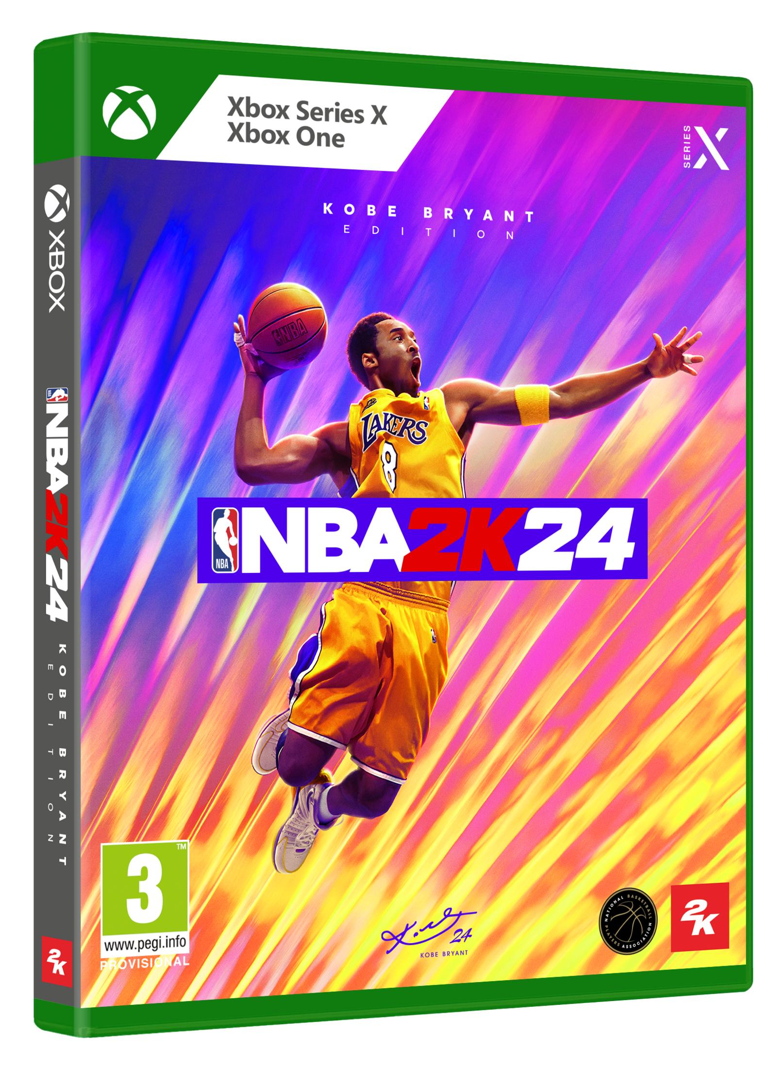 NBA 2K24 Edizione Kobe Bryant per Xbox Series X/One. Giocatore lancia palla.