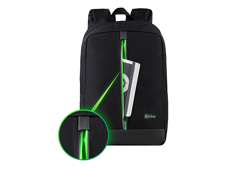 SHURIKEN GAMING ES-BAGGU15 Gaming Seyahat 15,6 inç Laptop Sırt Çantası Siyah
