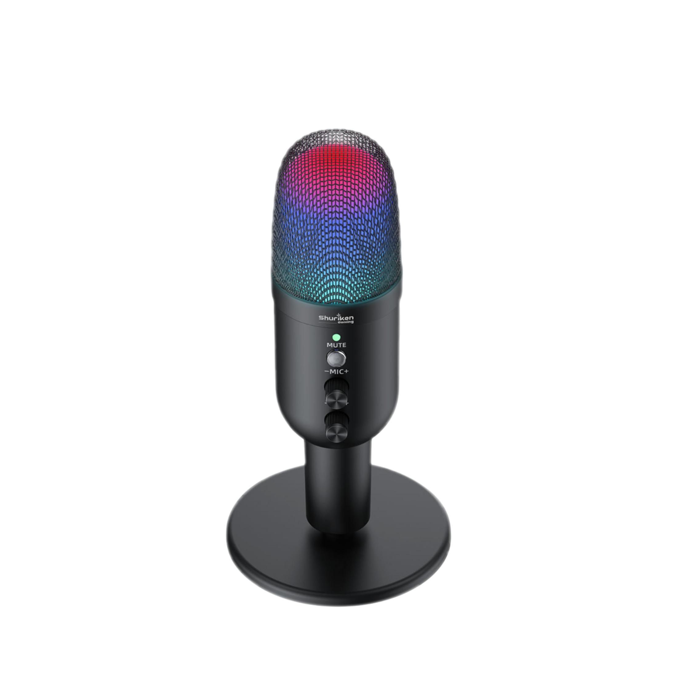 SHURIKEN GAMING ES9 ONPA RGB Gaming Profesyonel 85db Yayıncı Oyuncu Mikrofonu Siyah