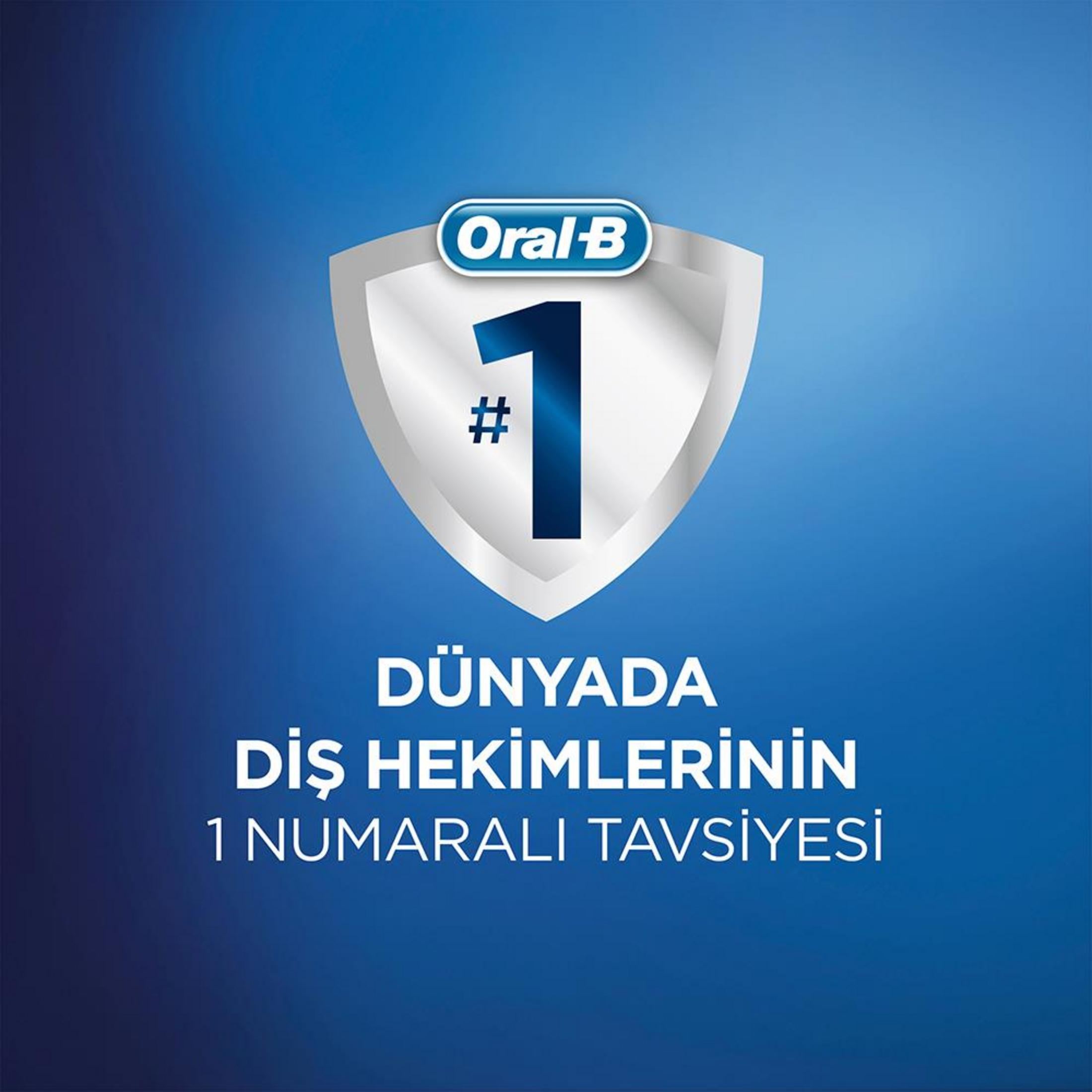 Logo Oral-B con il numero 1 e testo turco sui dentisti.