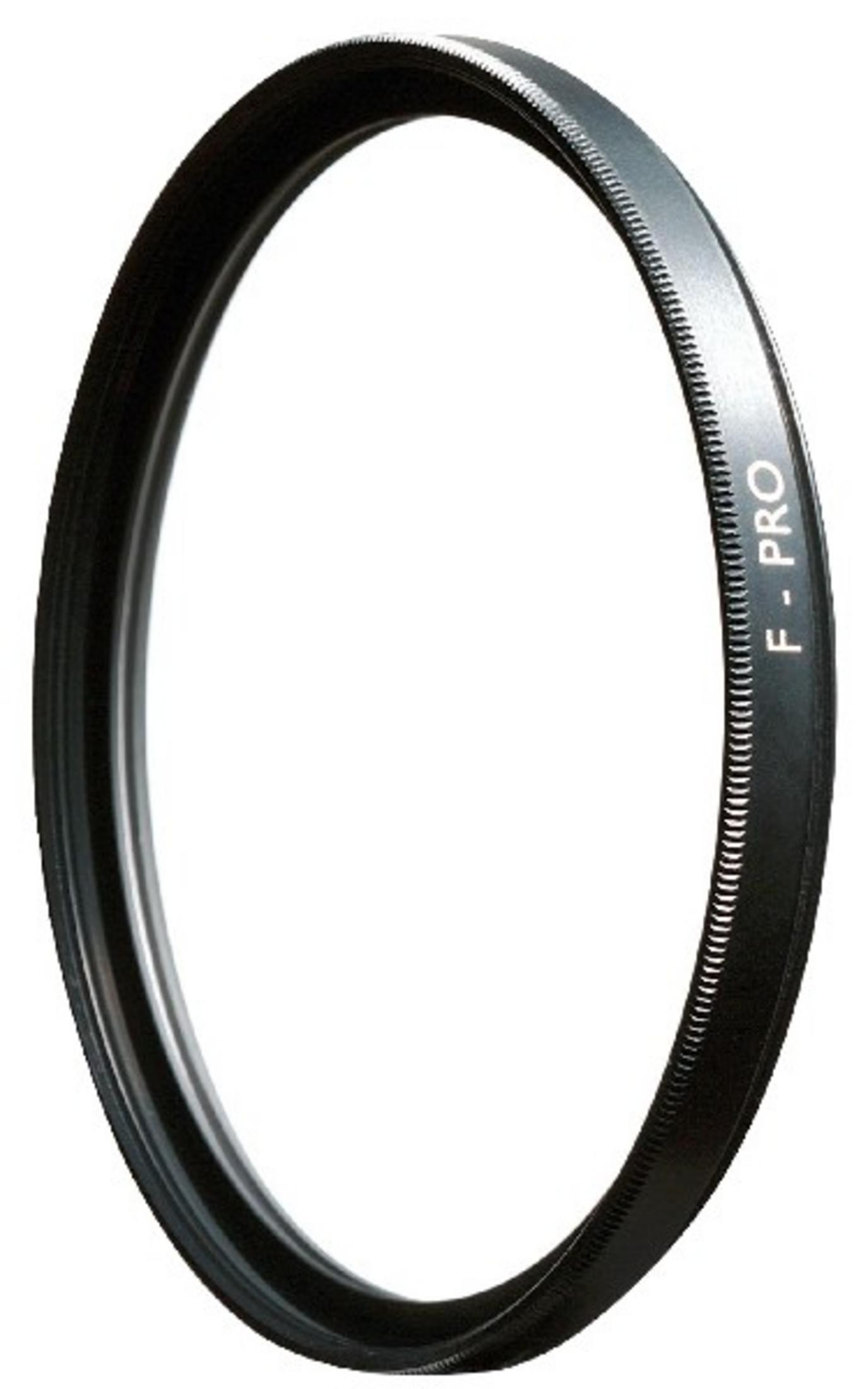 A black camera filter ring labeled "F - PRO".