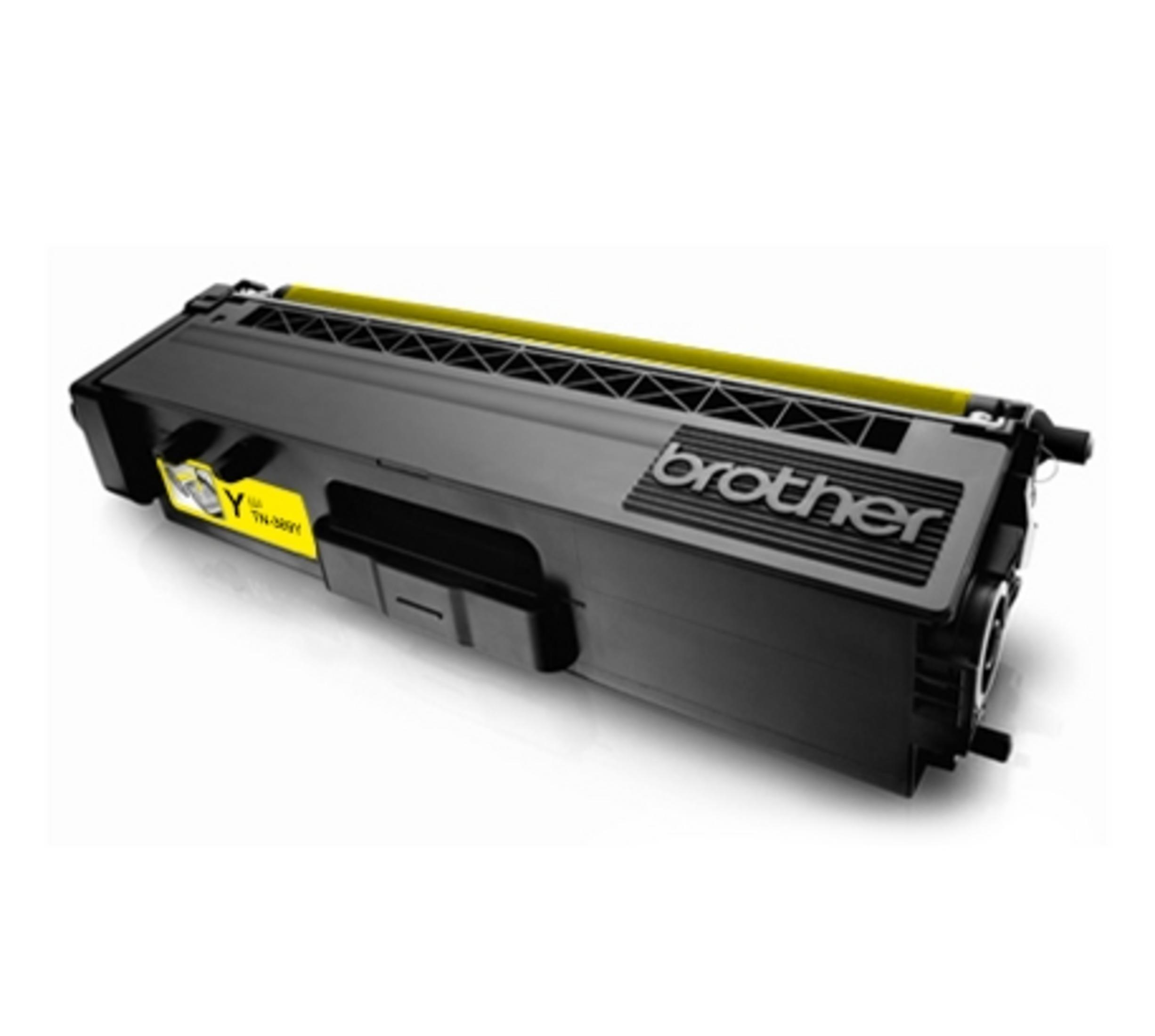 Siyah Brother toner kartuşu, TN-380Y, sarı vurgulu.