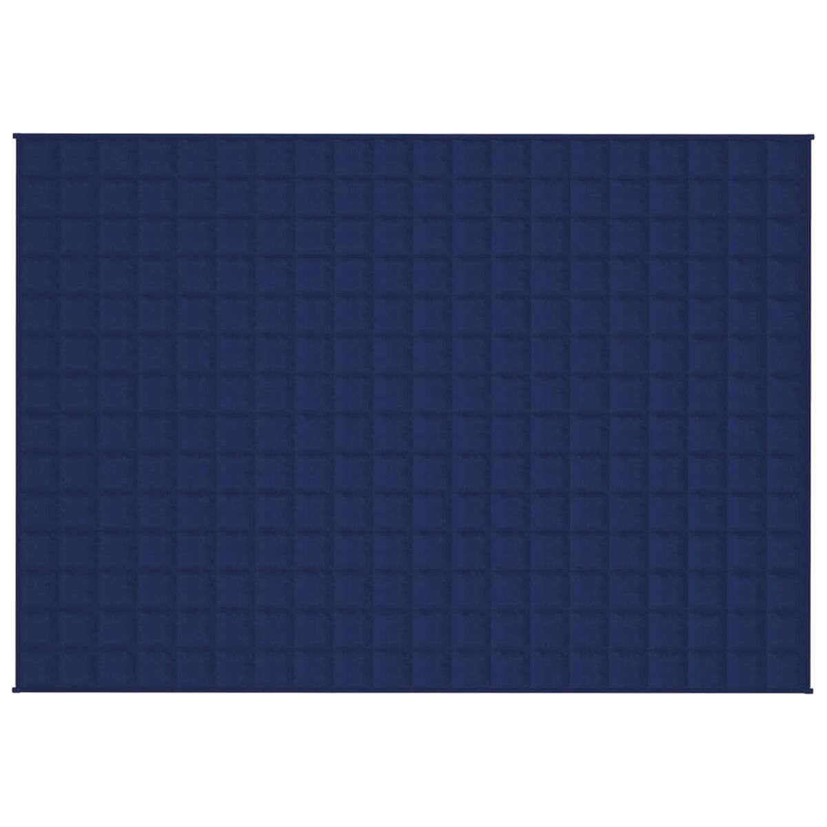 Eine dunkelblaue gesteppte Fläche mit quadratischem Muster.
