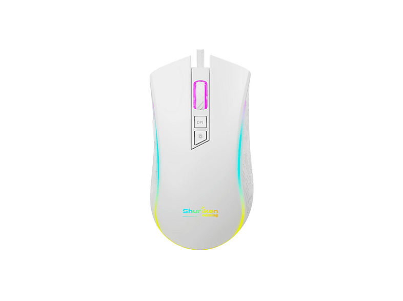 SHURIKEN GAMING ES7 FUMA RGB 4800DPI Gaming Makrolu 2.4 Oyuncu Mouse Beyaz