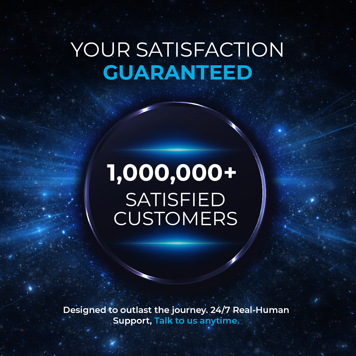 1.000.000+ zufriedene Kunden. Zufriedenheit garantiert. 24/7 Support.