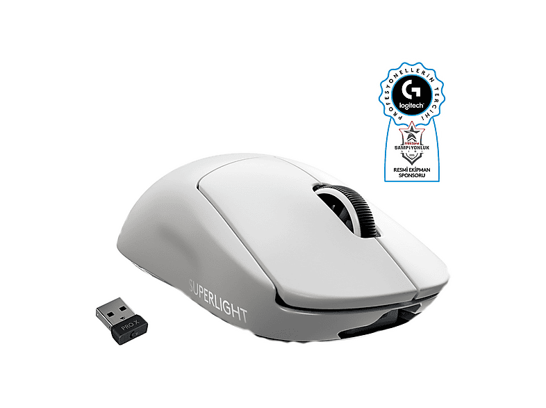 Logitech G Pro X Superlight Beyaz Kablosuz Gaming Mouse