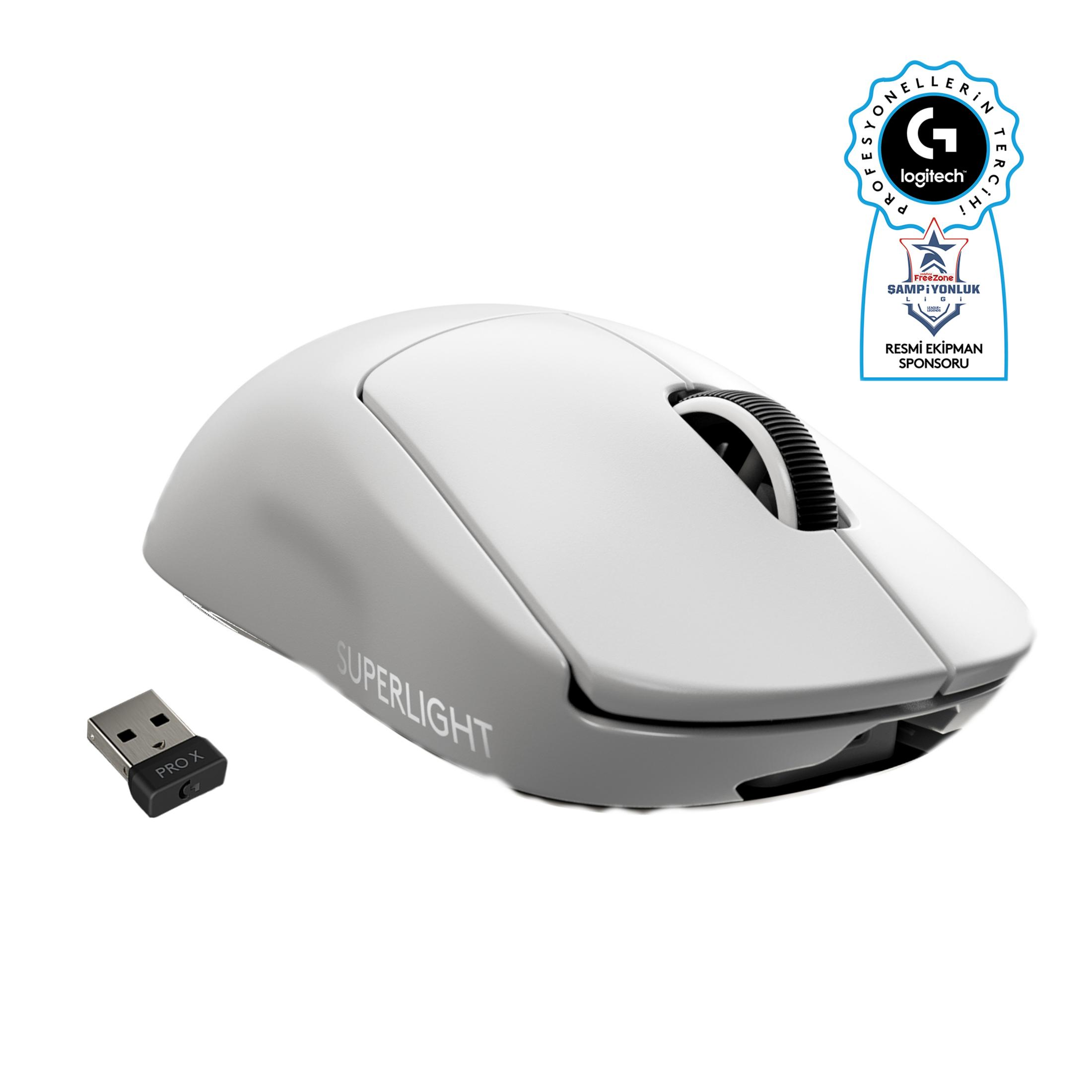 LOGITECH G PRO X SUPERLIGHT Kablosuz Gaming Mouse Beyaz