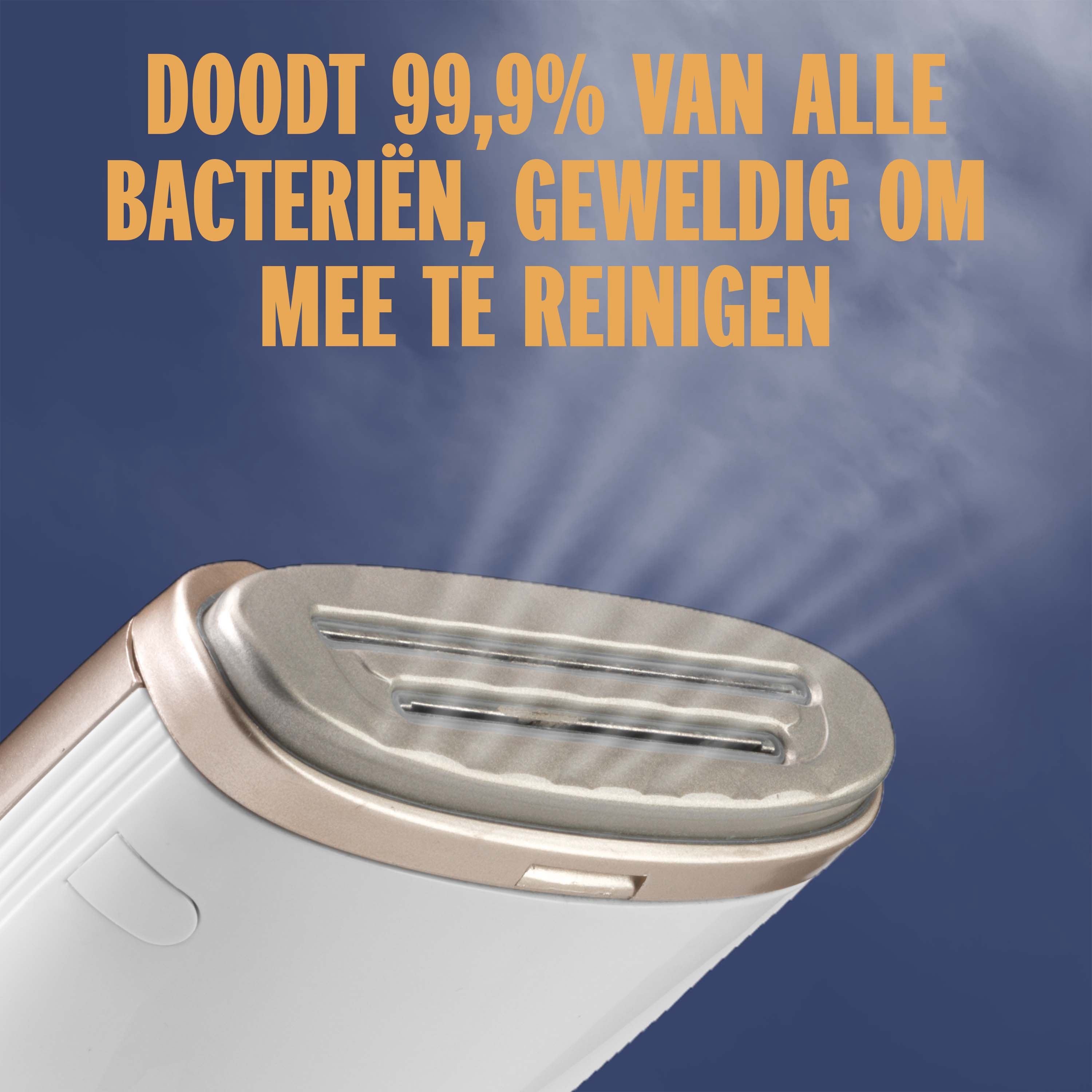 Steamer kills 99.9% of bacteria and is great for cleaning.