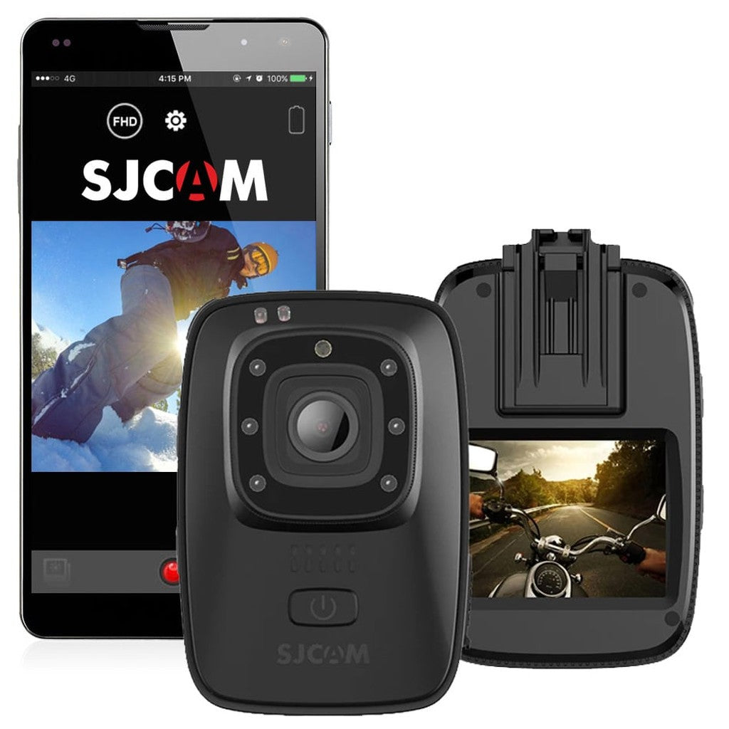 Action cam SJCAM con smartphone: viste sci e moto.