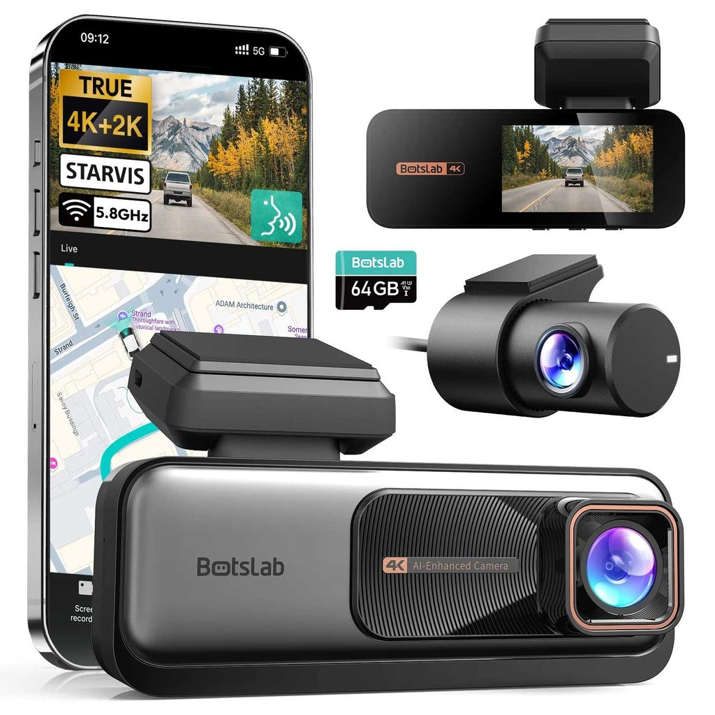 Telecamere da cruscotto, smartphone con app di navigazione e accessori.